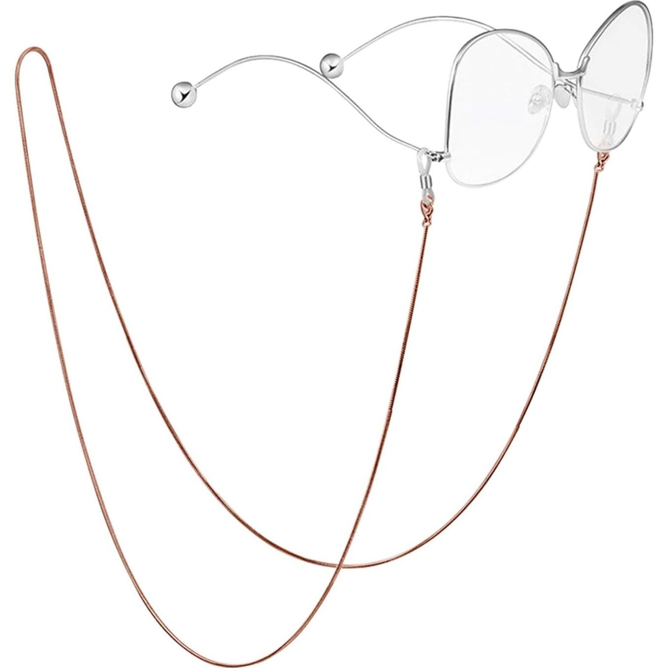 Cadena para Gafas Jmkcoz 80cm Acero Inoxidable Oro Rosa