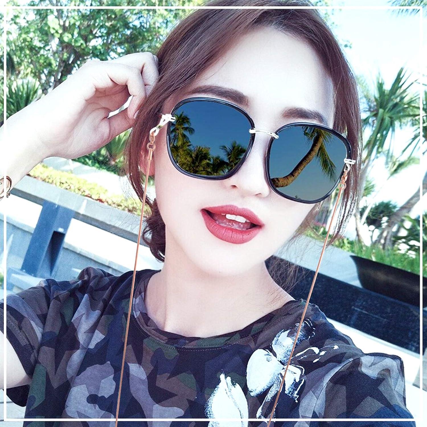 Cadena para Gafas Jmkcoz 80cm Acero Inoxidable Oro Rosa