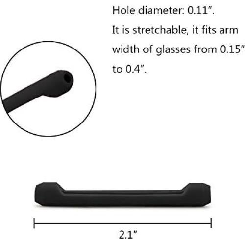 Retenedor de Gafas Alamic 12 Pares Antideslizante Negro