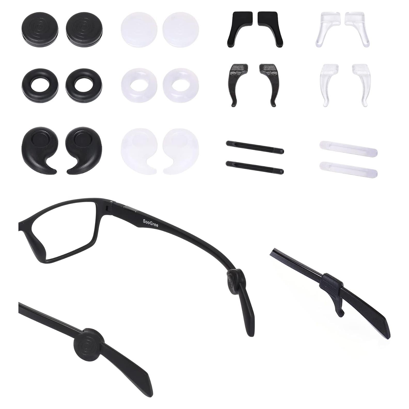 20 Pares Sujetadores de Gafas SooGree Antideslizantes Silicona