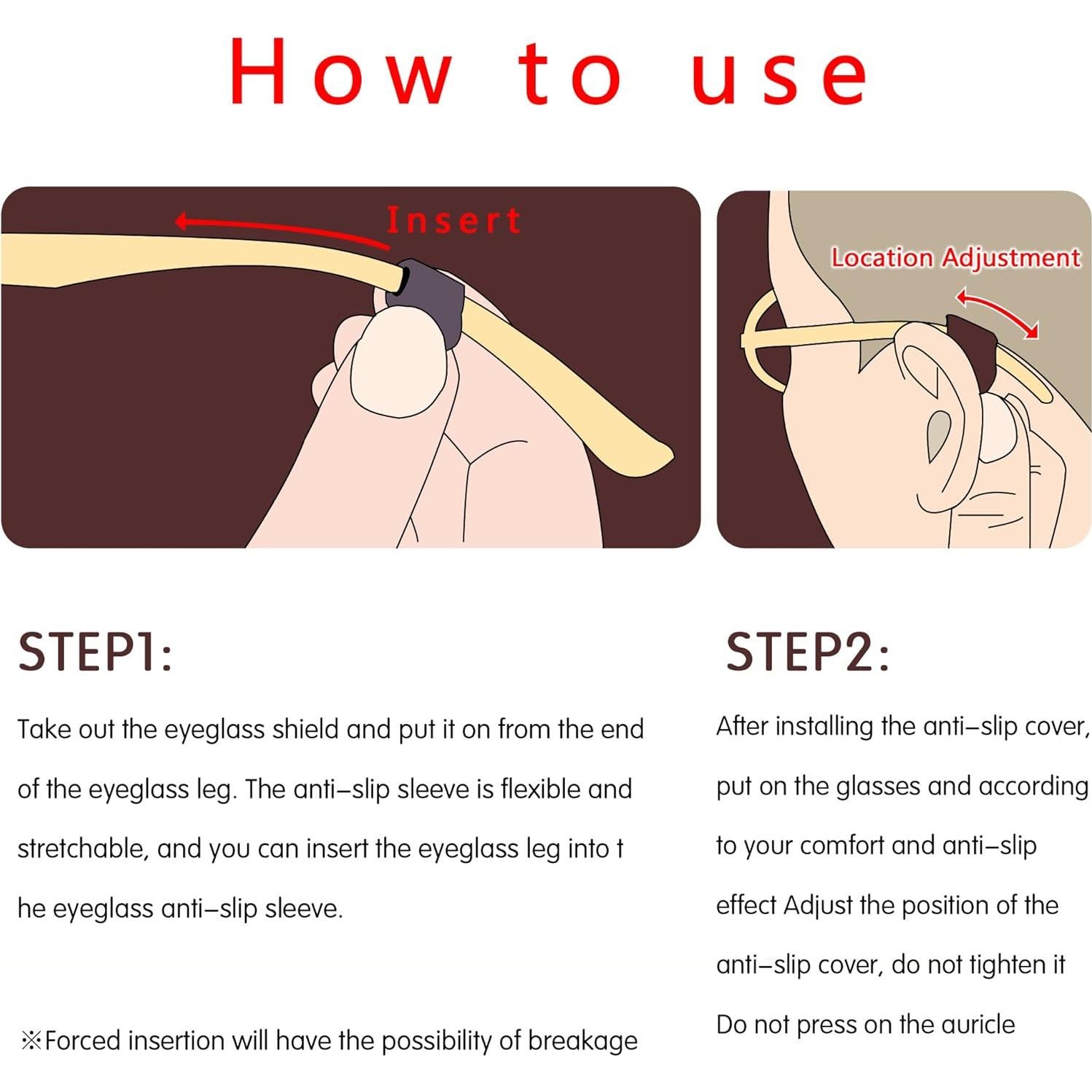 20 Pares Sujetadores de Gafas SooGree Antideslizantes Silicona