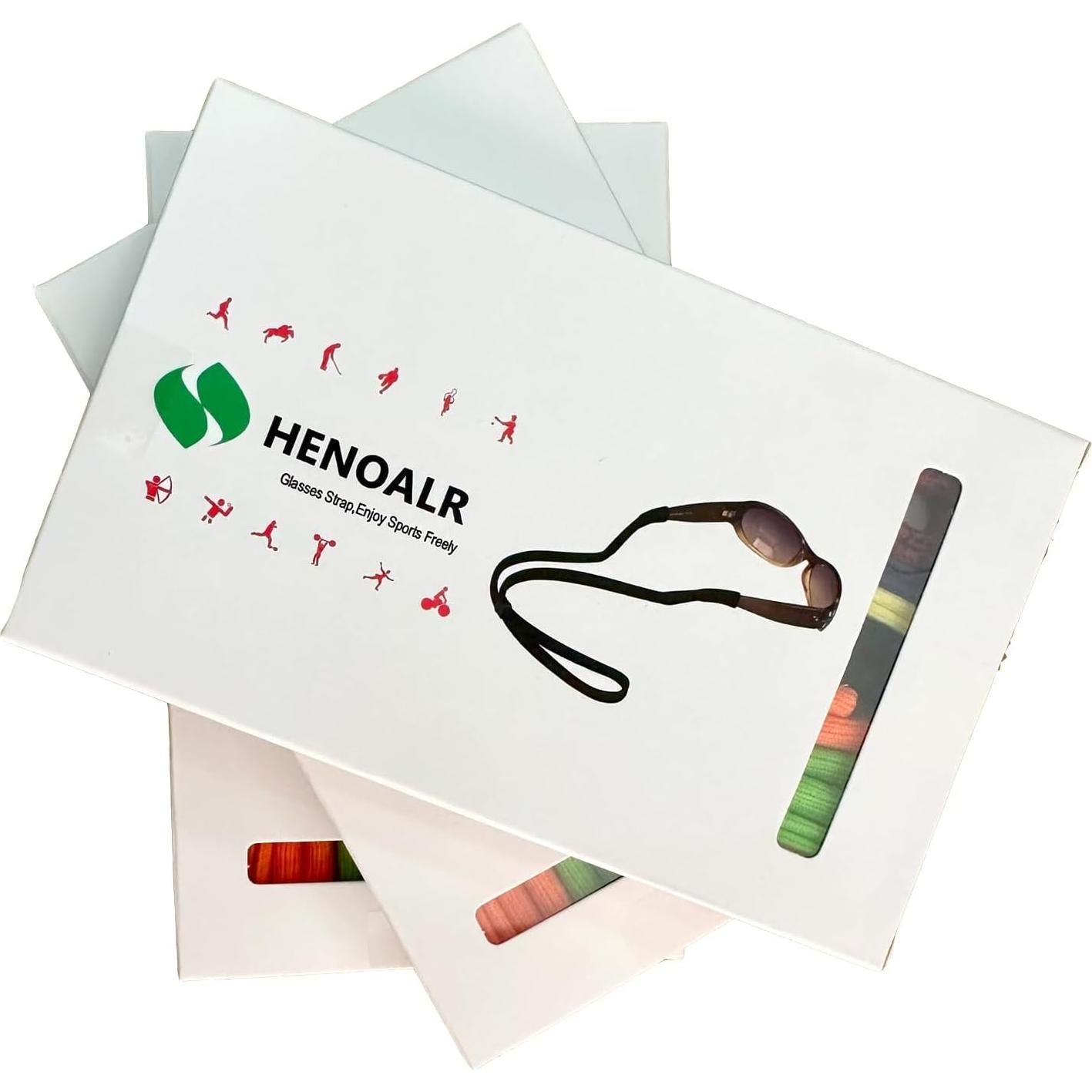 Correa para Gafas HENOALR Ajustable 6 Piezas Negro