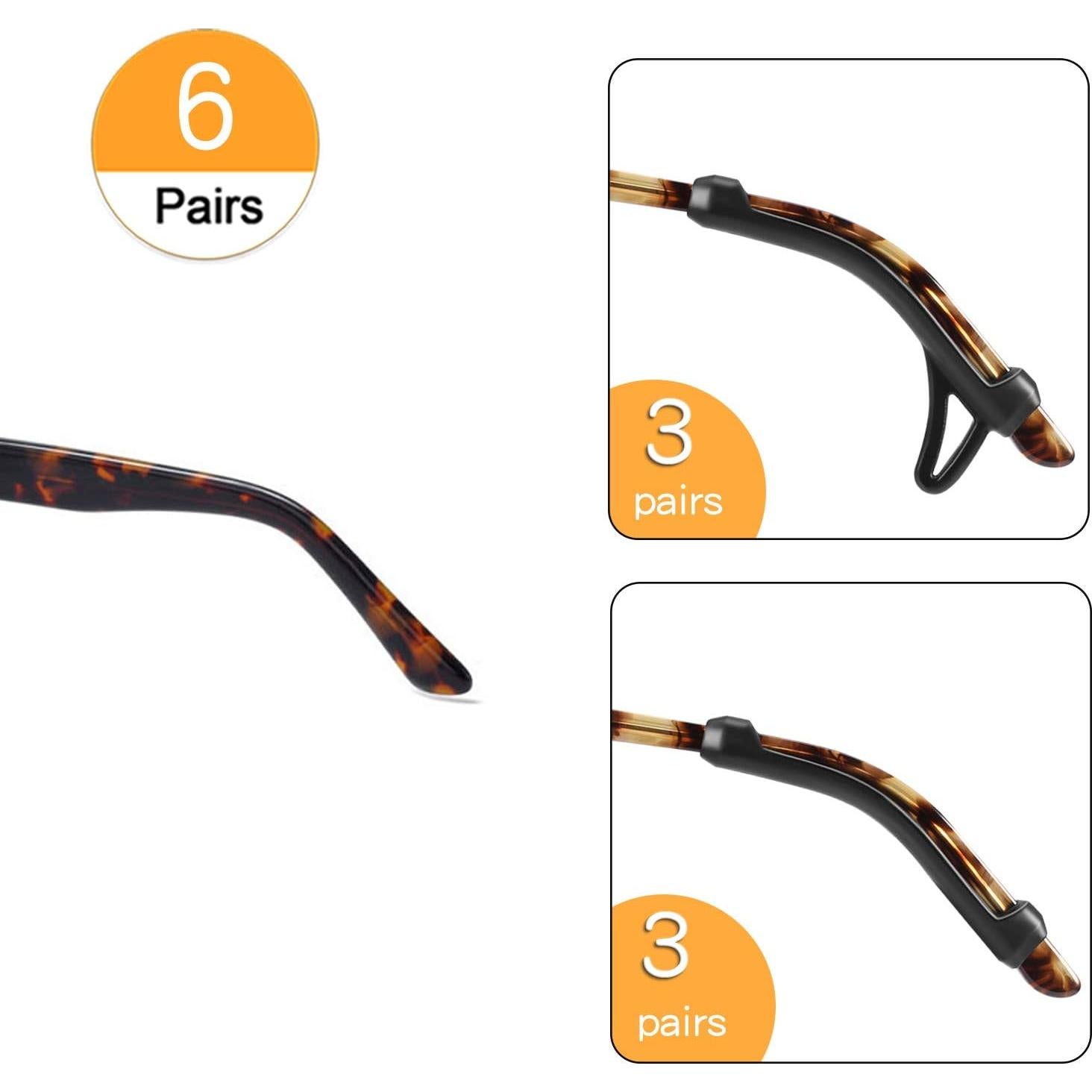 Cojín para orejas de gafas TOPOPTIC 6 pares antideslizantes