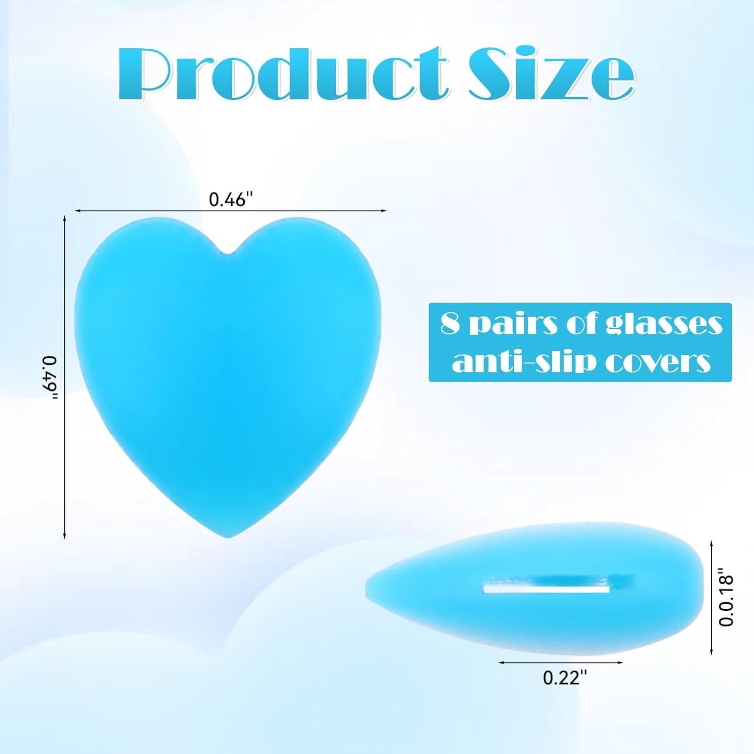 16 Sujetadores de Oído de Silicona para Gafas - Multicolor