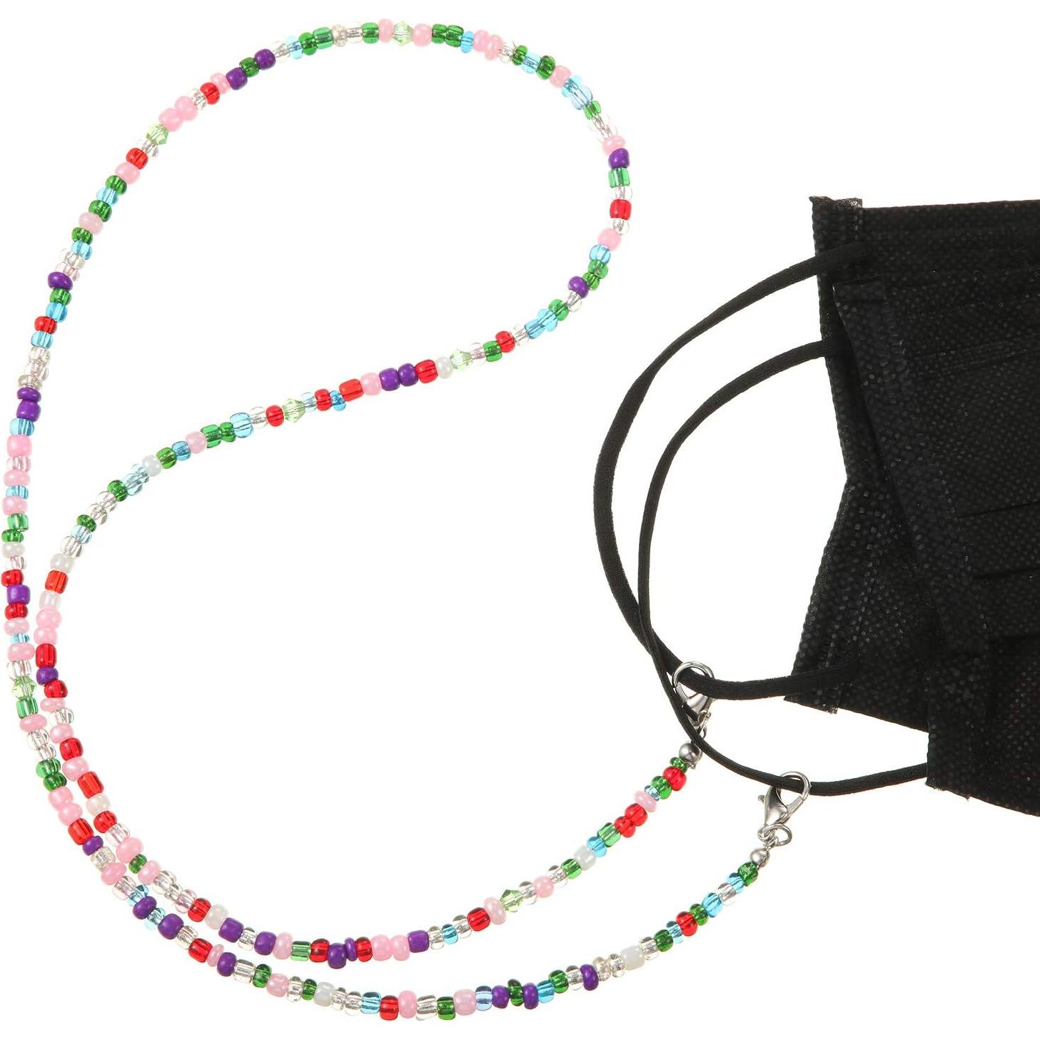 Cadena de Gafas Boao 5 Piezas Coloridas 71 cm Clips Antideslizantes