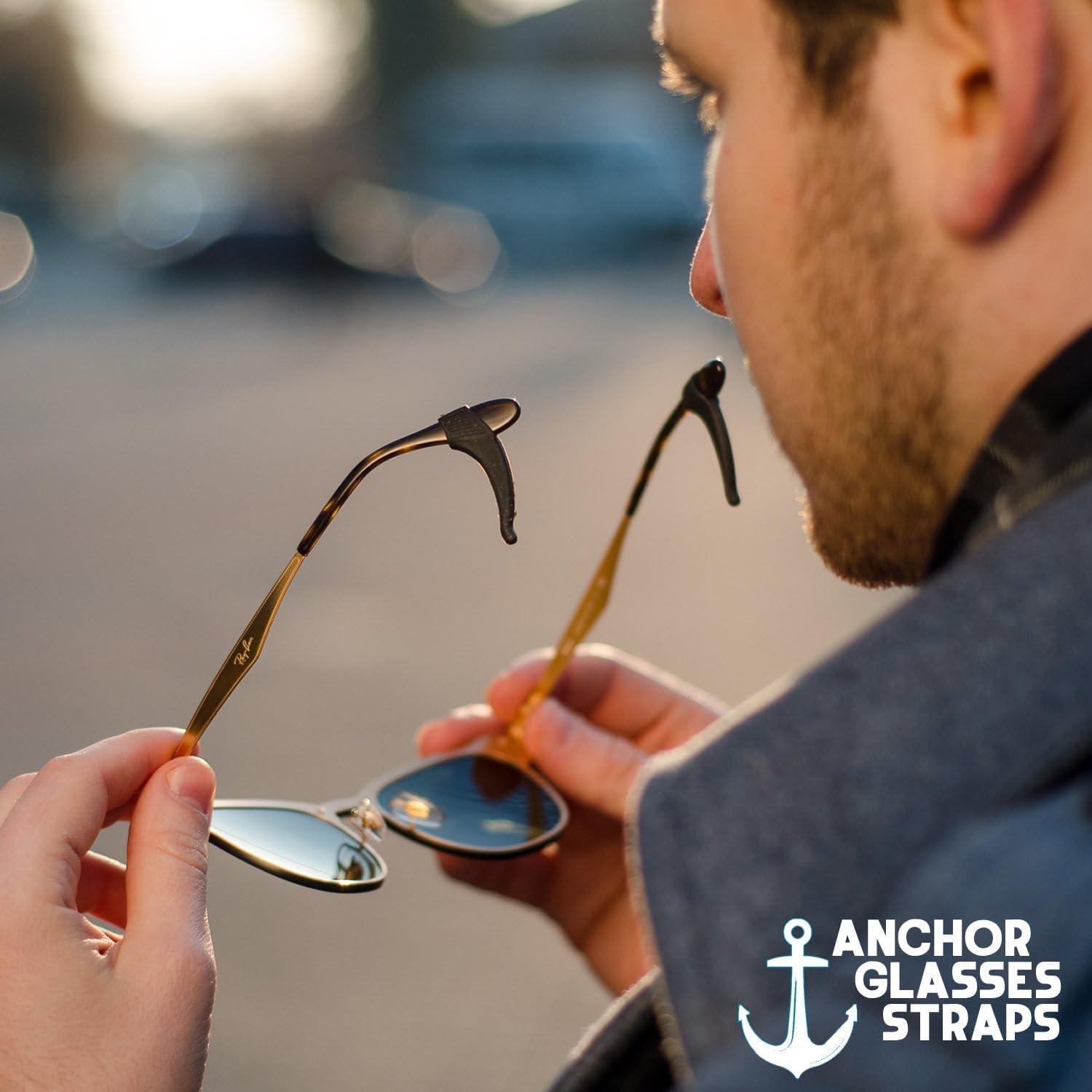 Paquete de 3 Sujetadores de Gafas Anchor Antideslizantes Negro