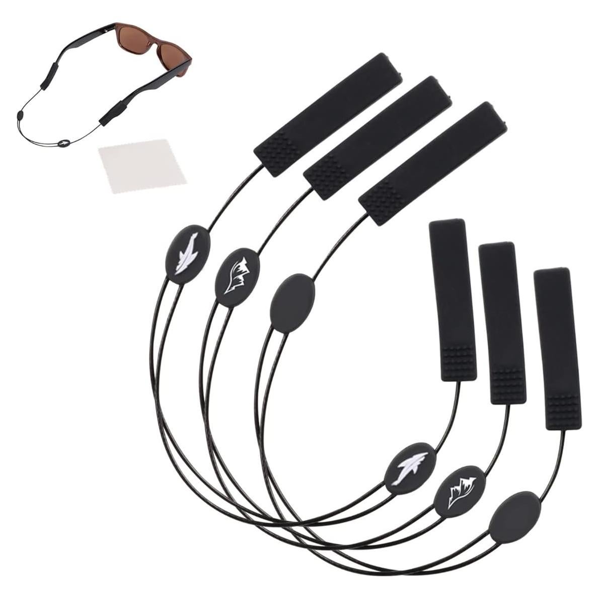 Correa Ajustable para Gafas - Paquete de 3 con Paño