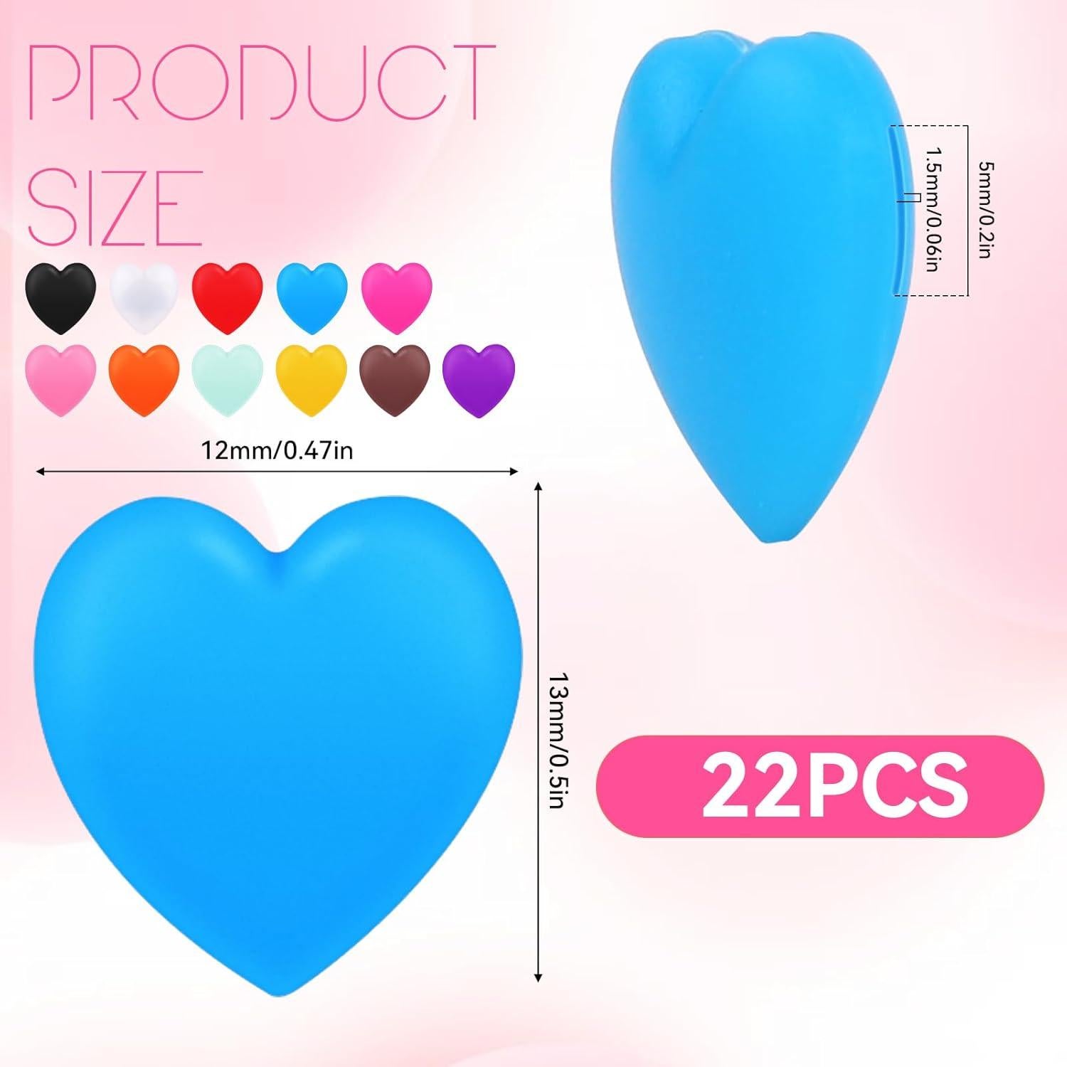 Sujetadores de Gafas Silicona Corazón 11 Pares Antideslizantes