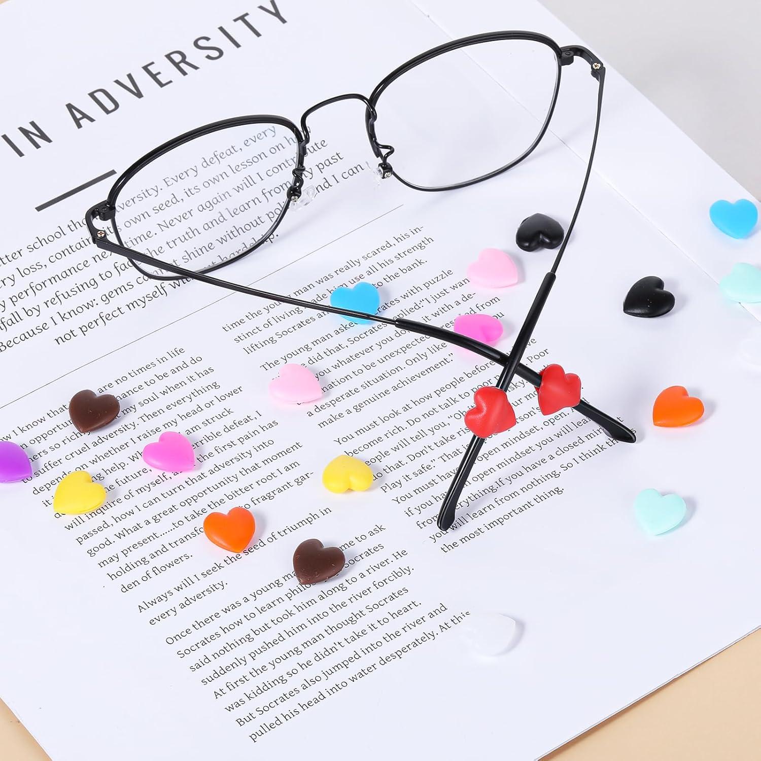 Sujetadores de Gafas Silicona Corazón 11 Pares Antideslizantes