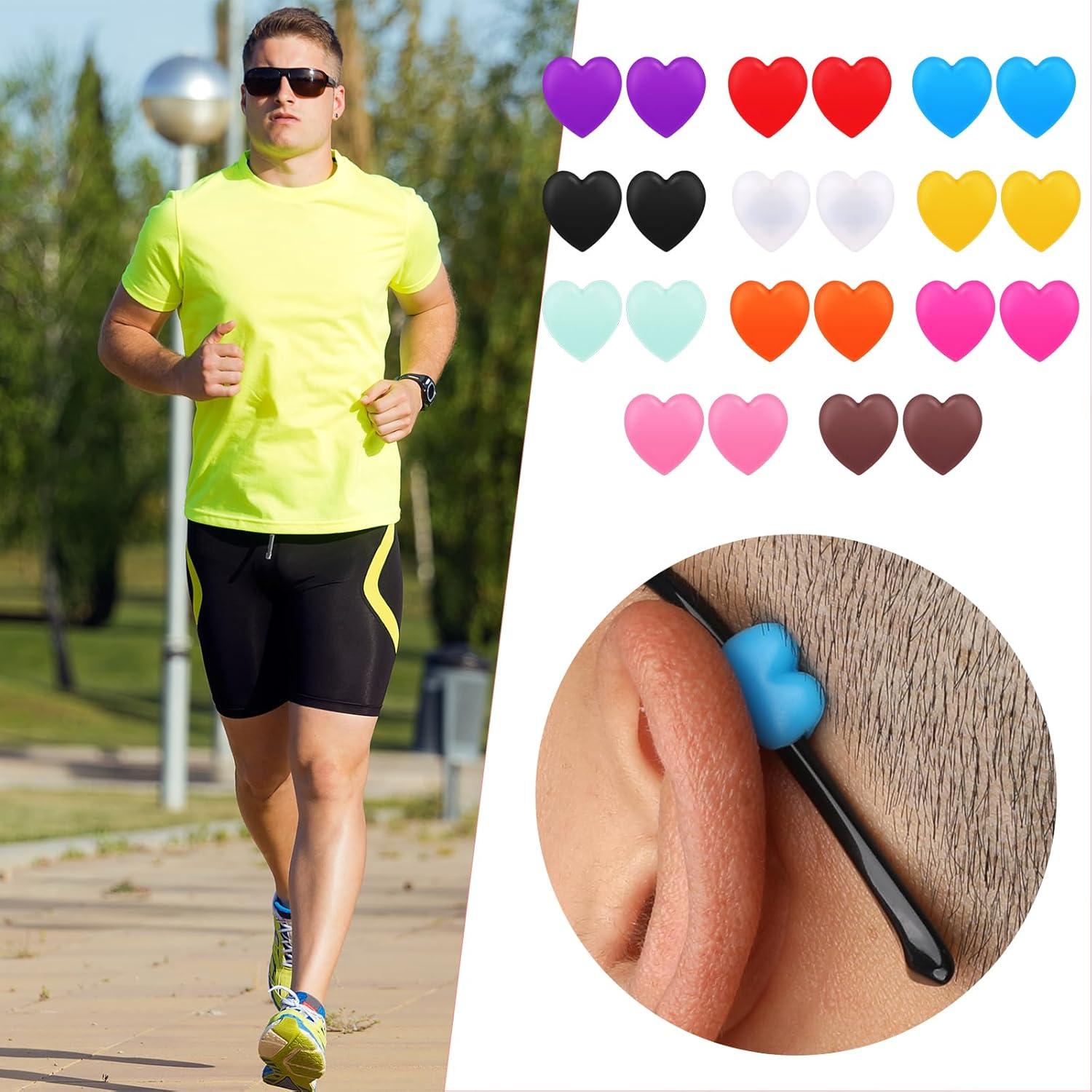 Sujetadores de Gafas Silicona Corazón 11 Pares Antideslizantes