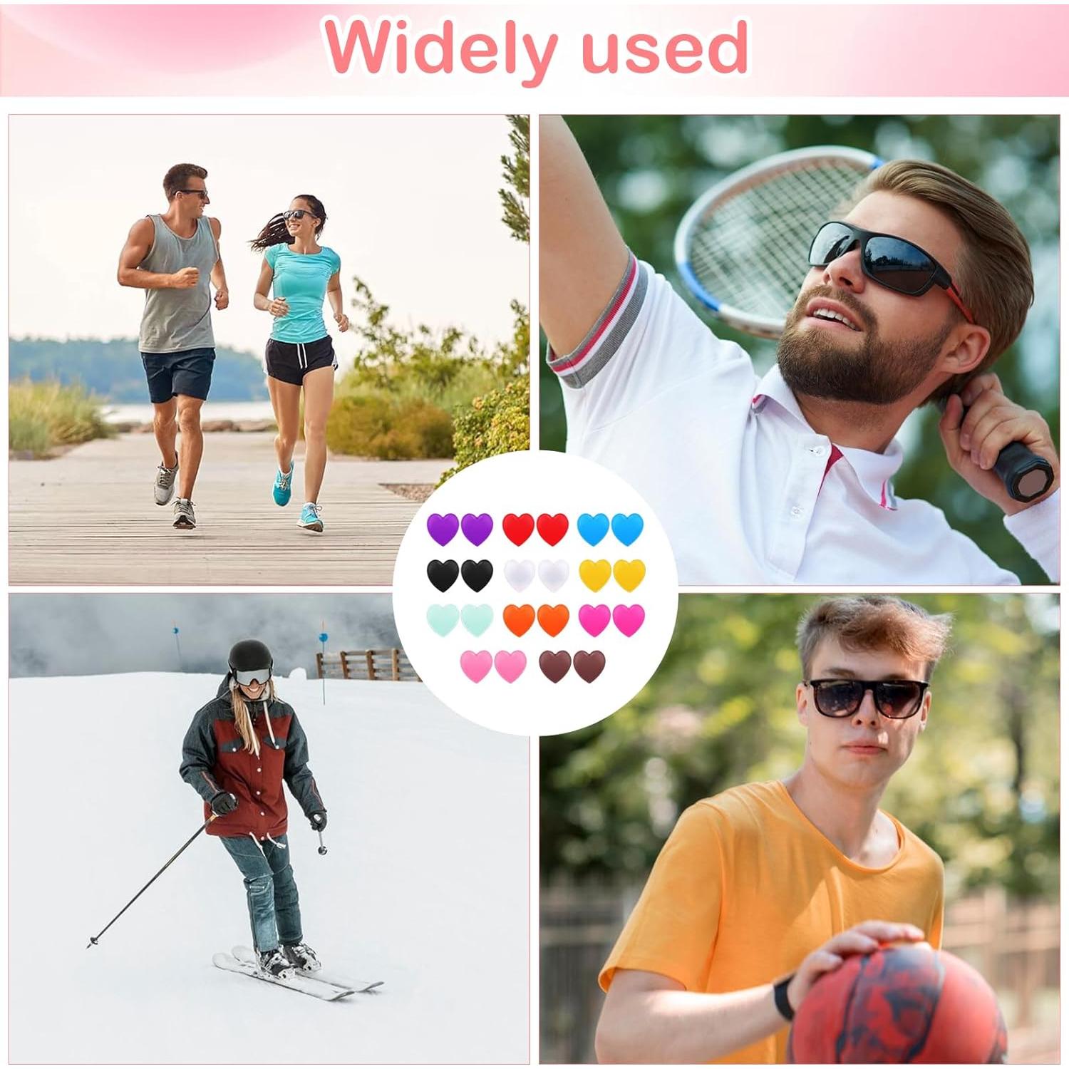 Sujetadores de Gafas Silicona Corazón 11 Pares Antideslizantes