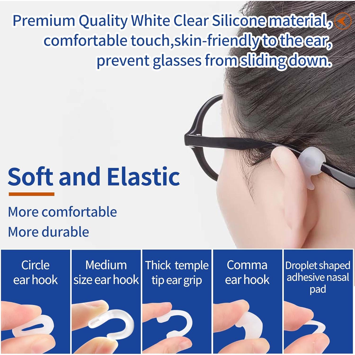 Ganchos Antideslizantes para Gafas de Oído - Silicona 6 Piezas