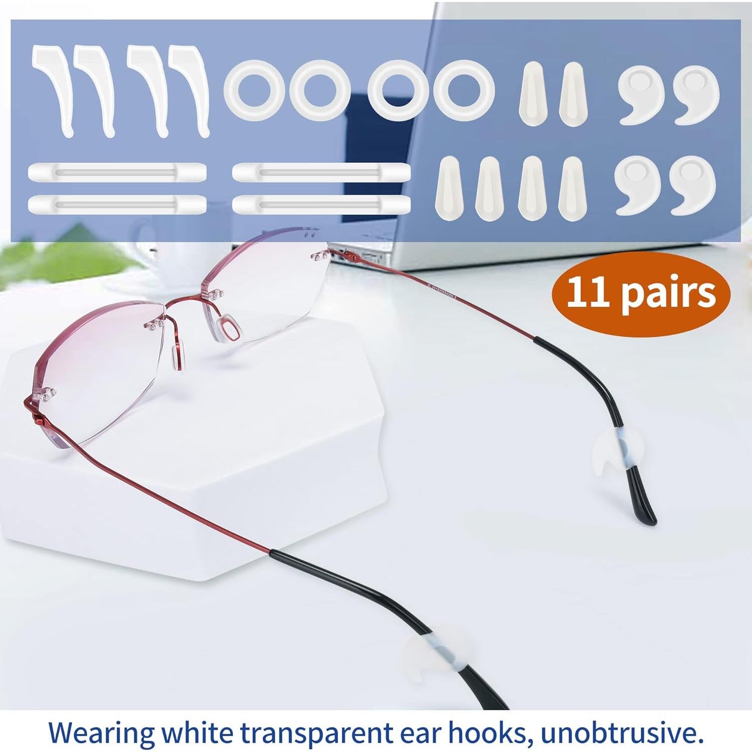 Ganchos Antideslizantes para Gafas de Oído - Silicona 6 Piezas