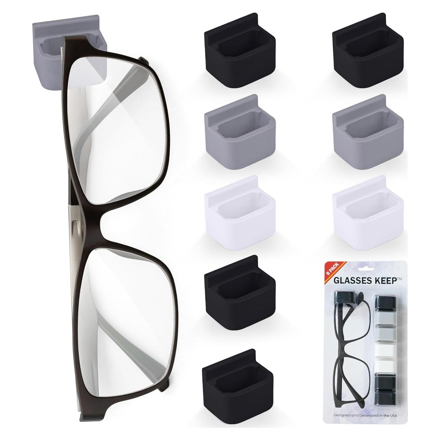 Soporte para Gafas K&A - Paquete de 8 Soportes Adhesivos