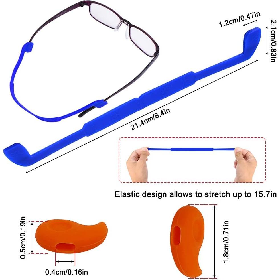 Correas de Gafas de Silicona SENHAI 6 Colores Antideslizantes