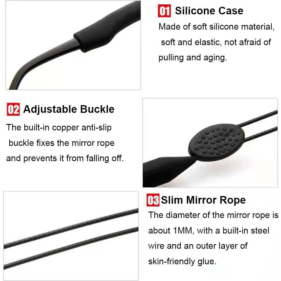 Correa de Gafas Junsika Ajustable Nylon para Hombres y Mujeres