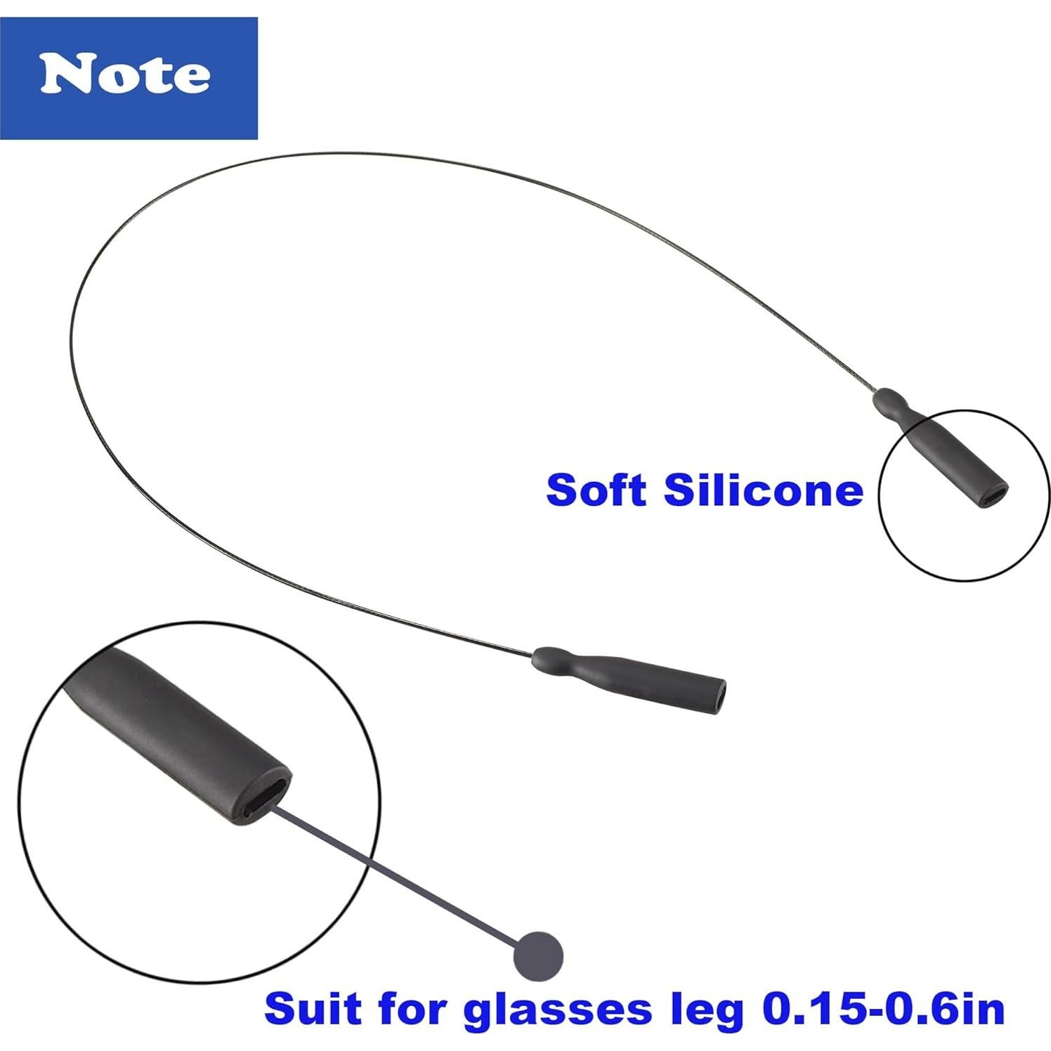 Correas para Gafas Omnful 3pcs Negro 50.8cm Silicona