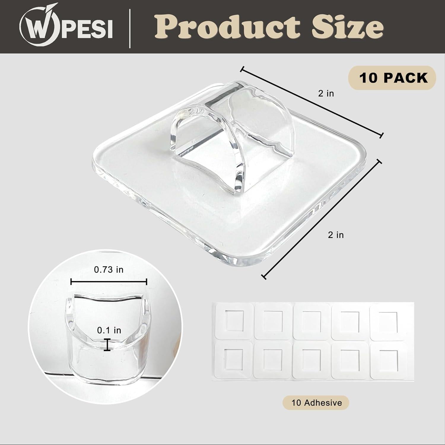 Soporte de Gafas de Pared WPESI 10 Pack Acrílico Transparente