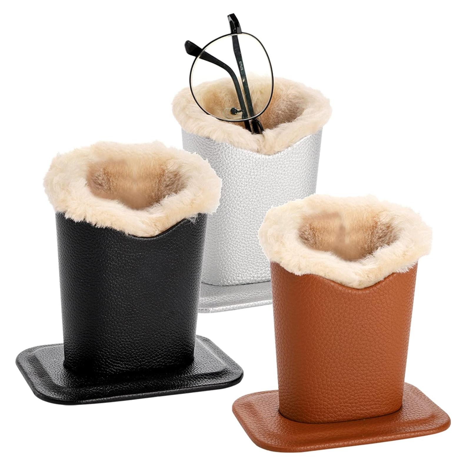 Soporte para Gafas ZOOFOX Pack de 3 Cuero PU Organizador