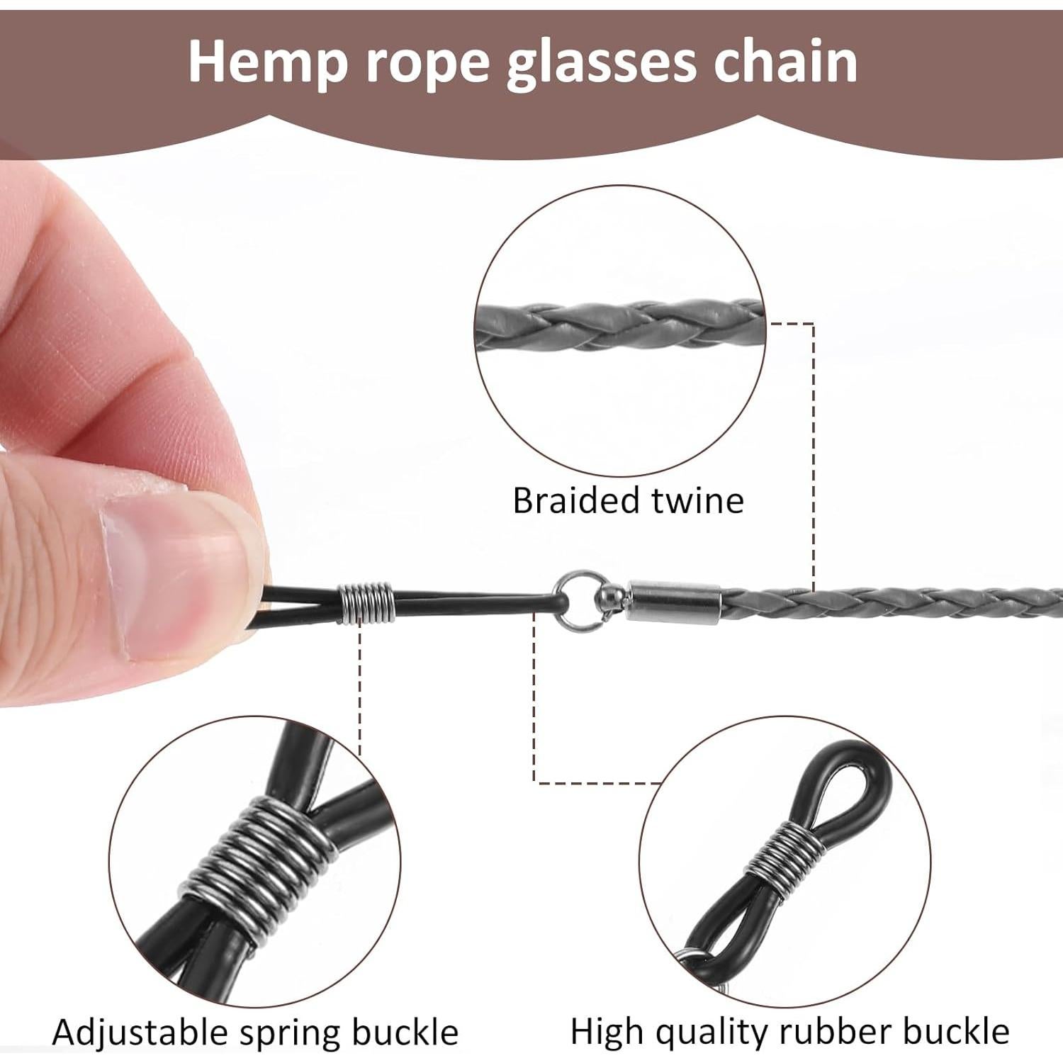 4 Correas de Gafas de Cuero PU Multicolor 70cm