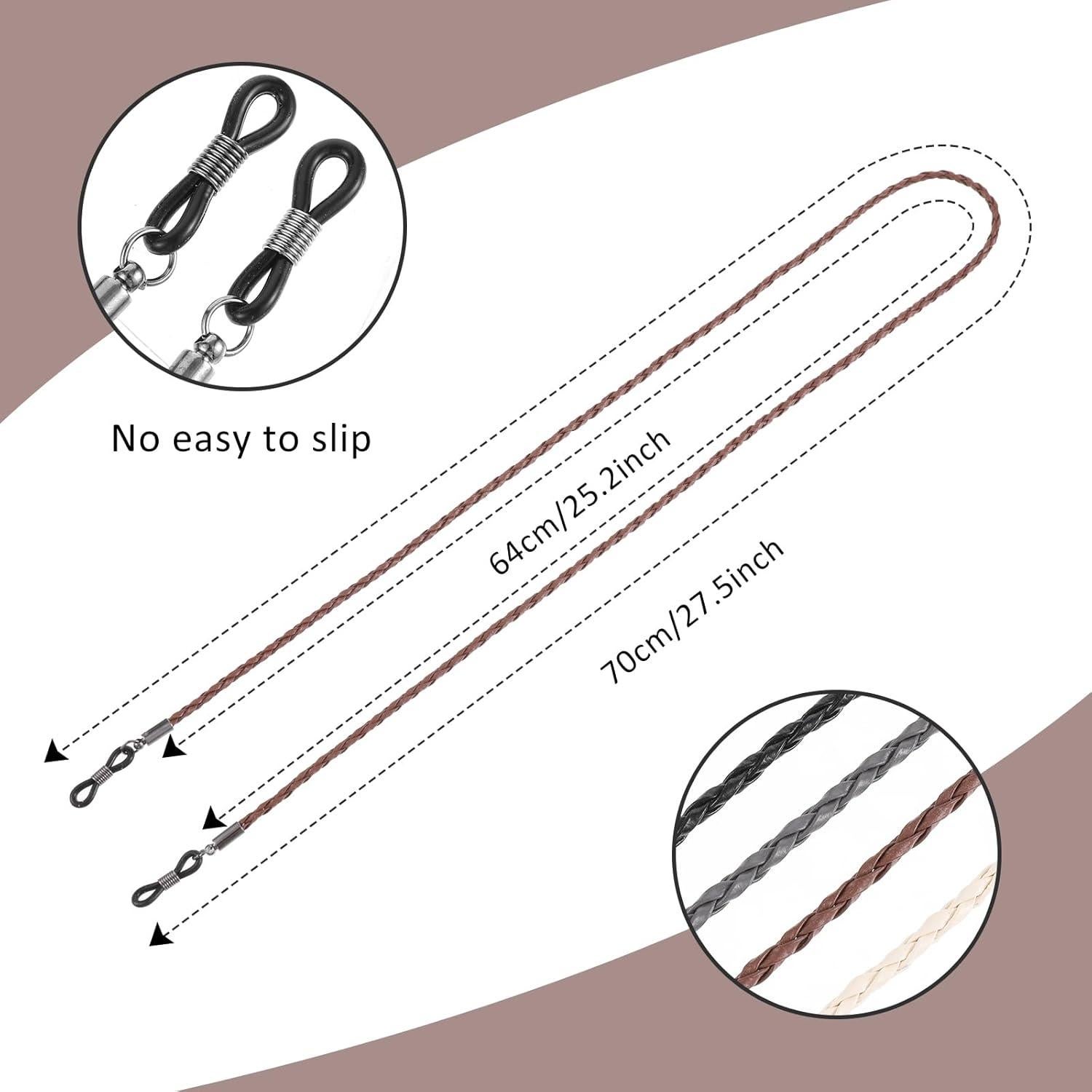 4 Correas de Gafas de Cuero PU Multicolor 70cm