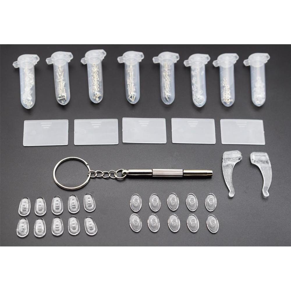 Kit de reparación de gafas Motanar con tornillos y almohadillas