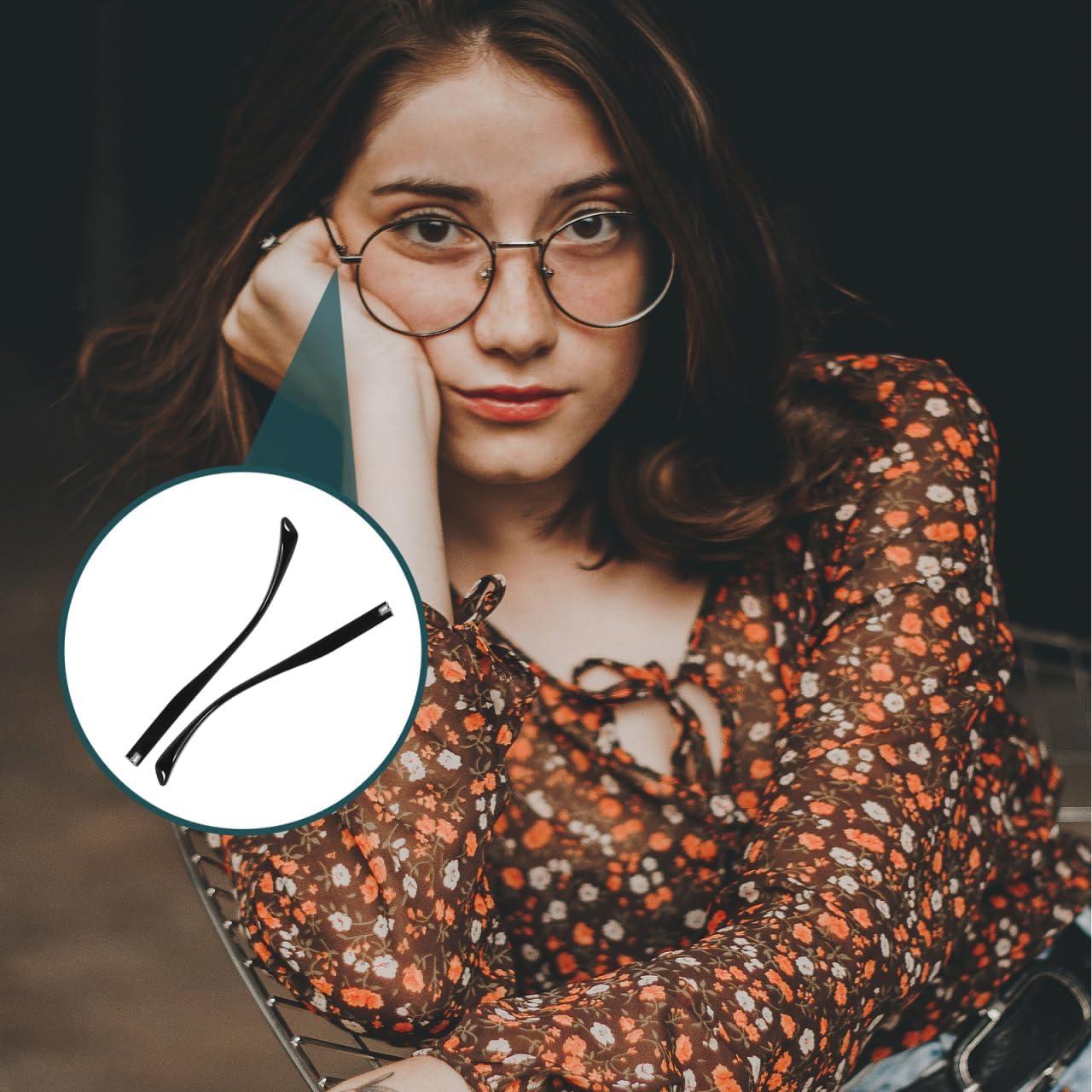 Par de Brazos de Gafas Reemplazo Metal Negro Mobestech