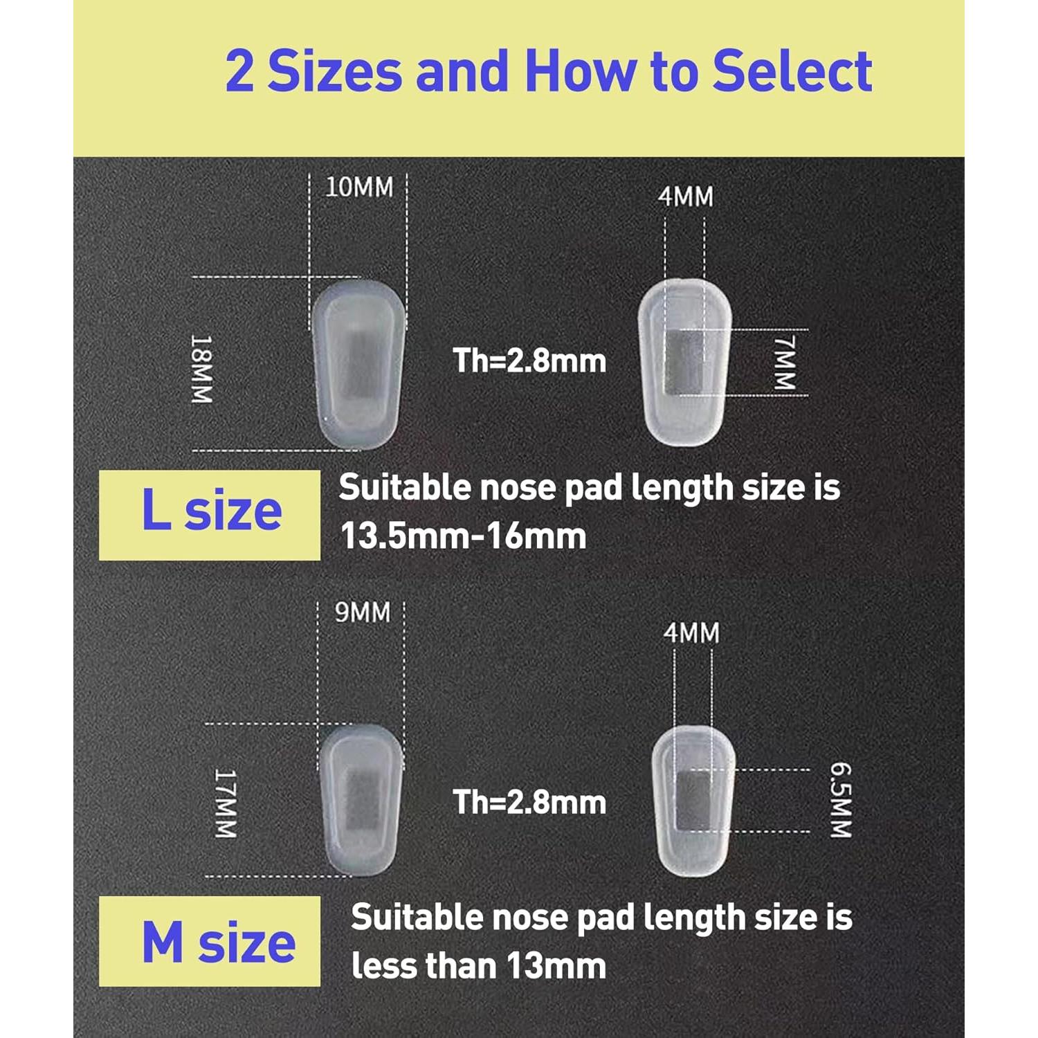 Almohadillas de Silicona para Gafas Gdnmpat 10 Pares Talla L