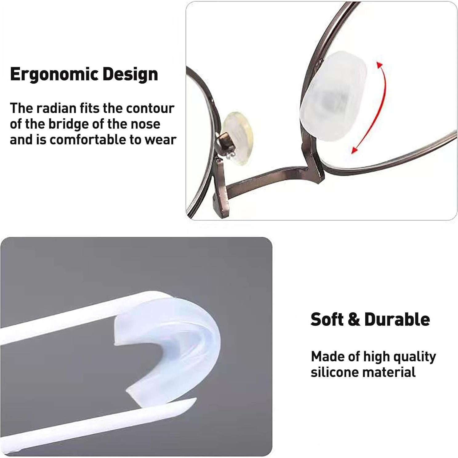 Almohadillas de Silicona para Gafas Gdnmpat 10 Pares Talla L