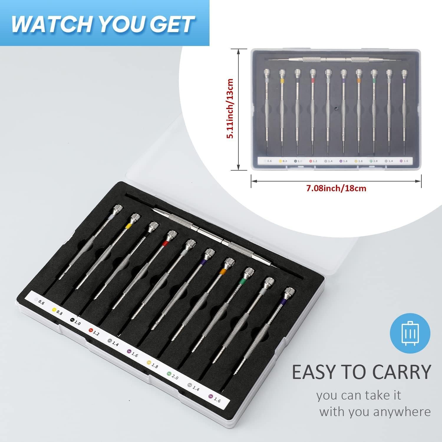 Juego de destornilladores TEXNEWS 11 piezas para relojería