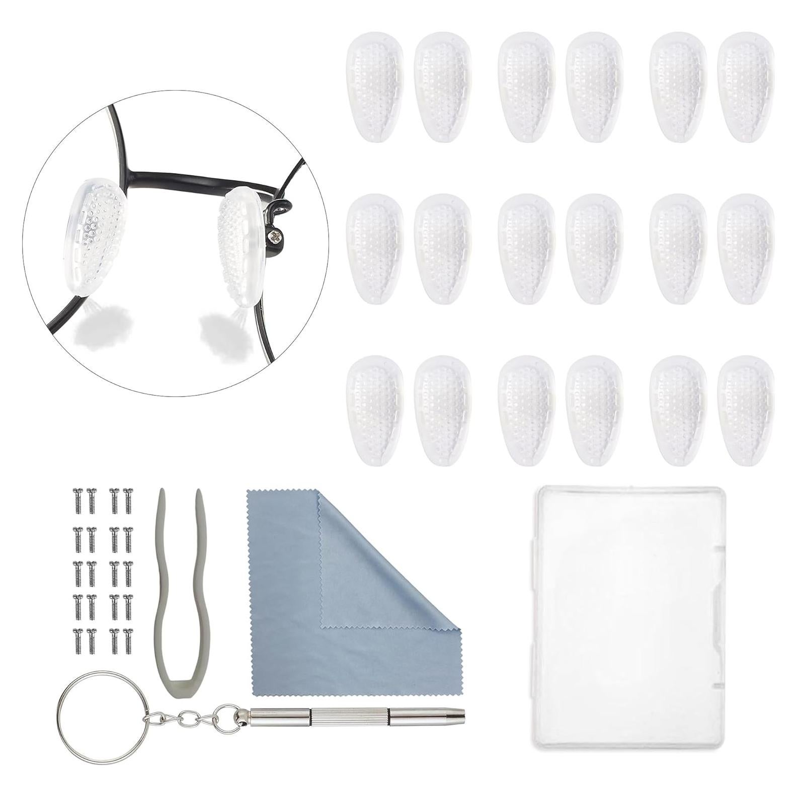 Almohadillas para Gafas Omnful 10 Pares Silicona Antideslizante