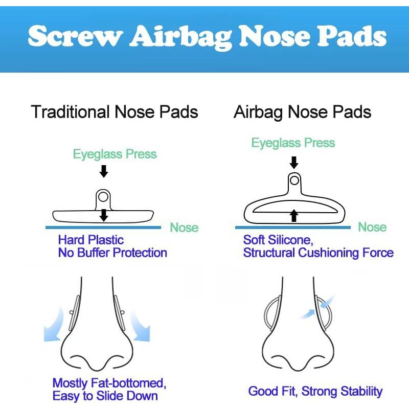 Almohadillas para Gafas Omnful 10 Pares Silicona Antideslizante