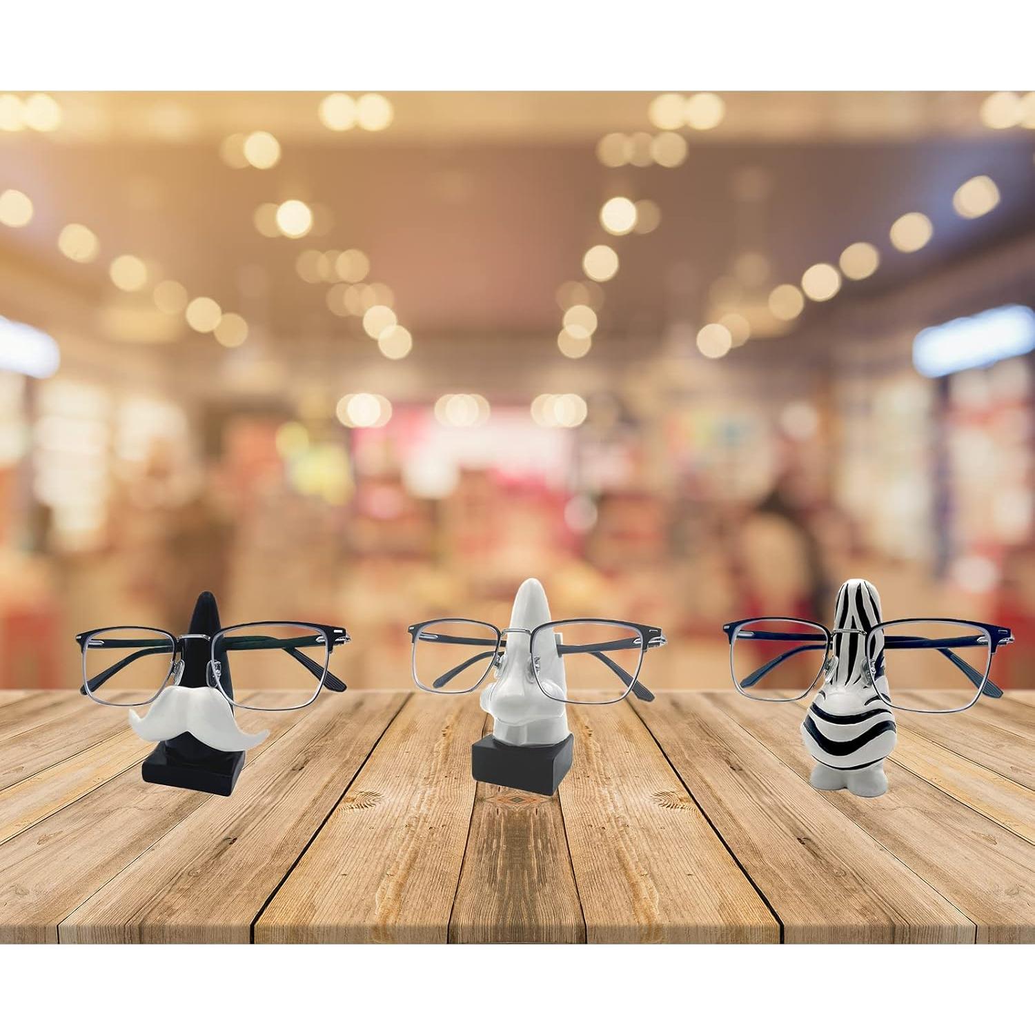 Soporte para Gafas CLYTYOPK Nariz Blanca Decorativo 12 cm