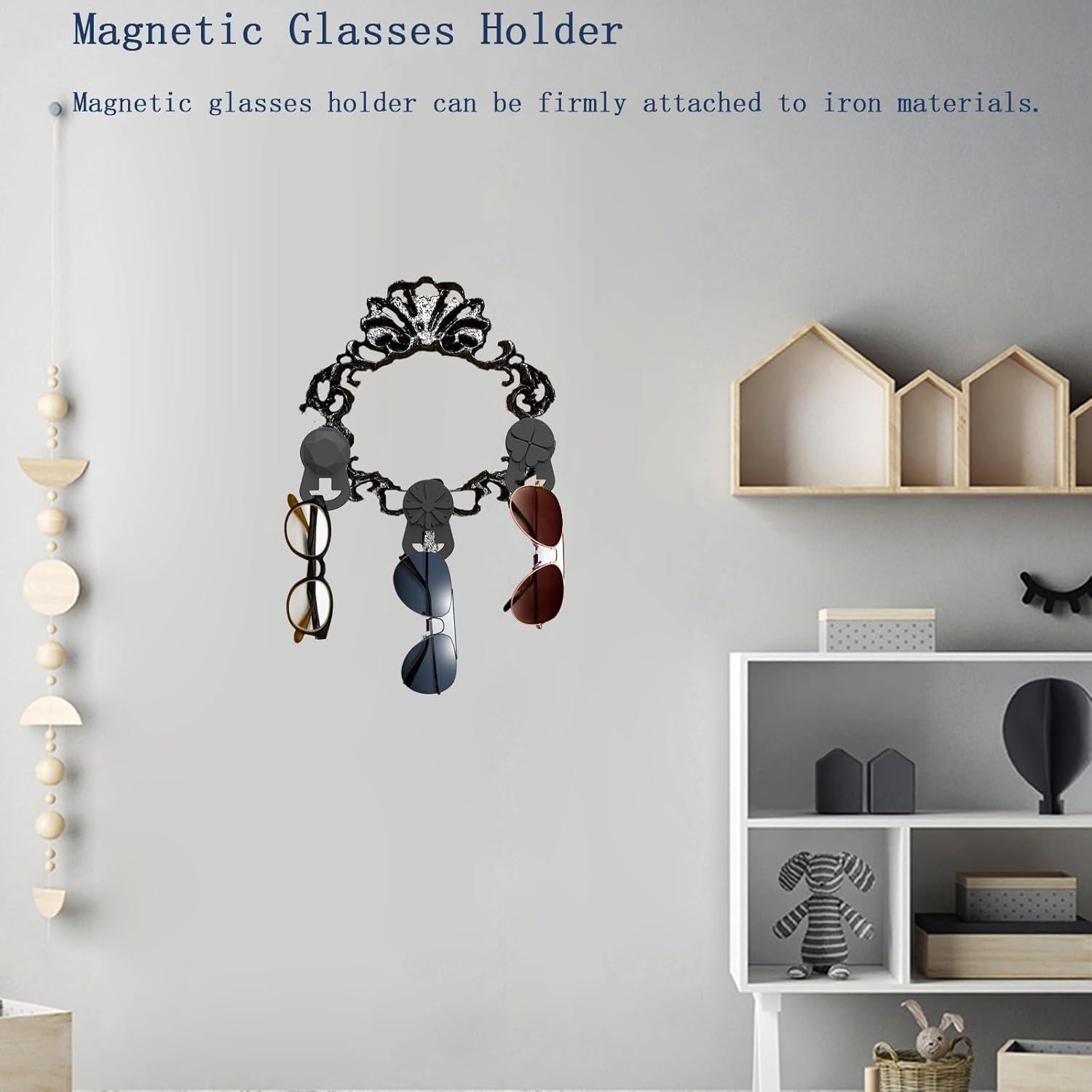 Paquete de 3 Sujetadores Magnéticos para Gafas - Negro