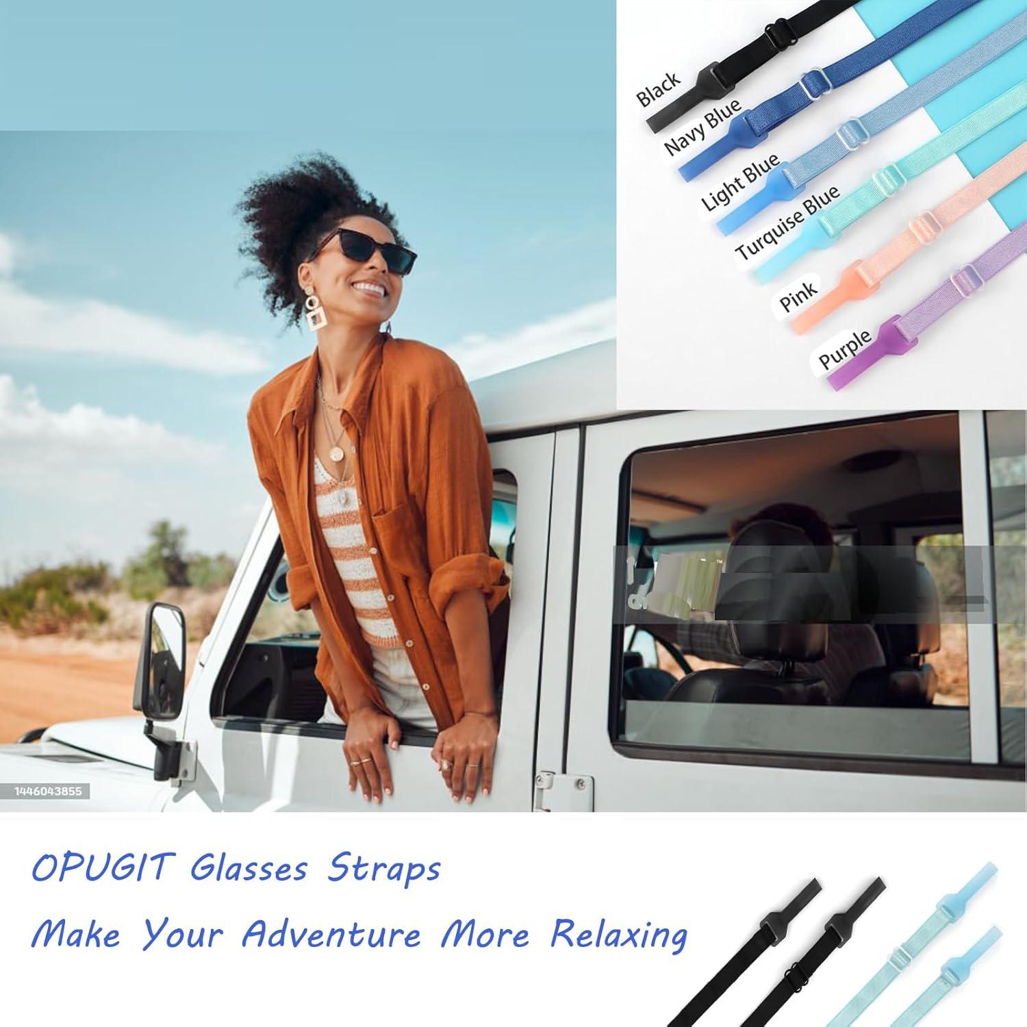 Correas Ajustables para Gafas OPUGIT, 4 Pcs, Sin Cola