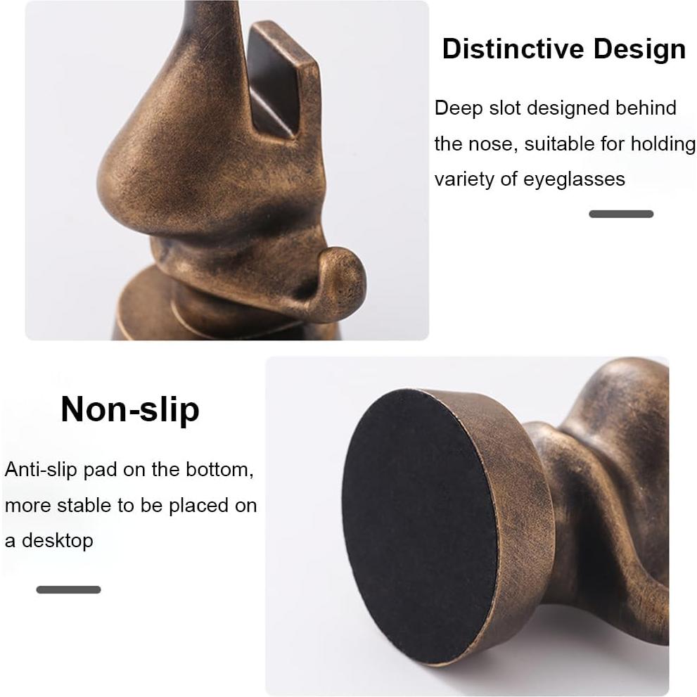 Soporte para Gafas - Nariz de Resina 10x7x13 cm