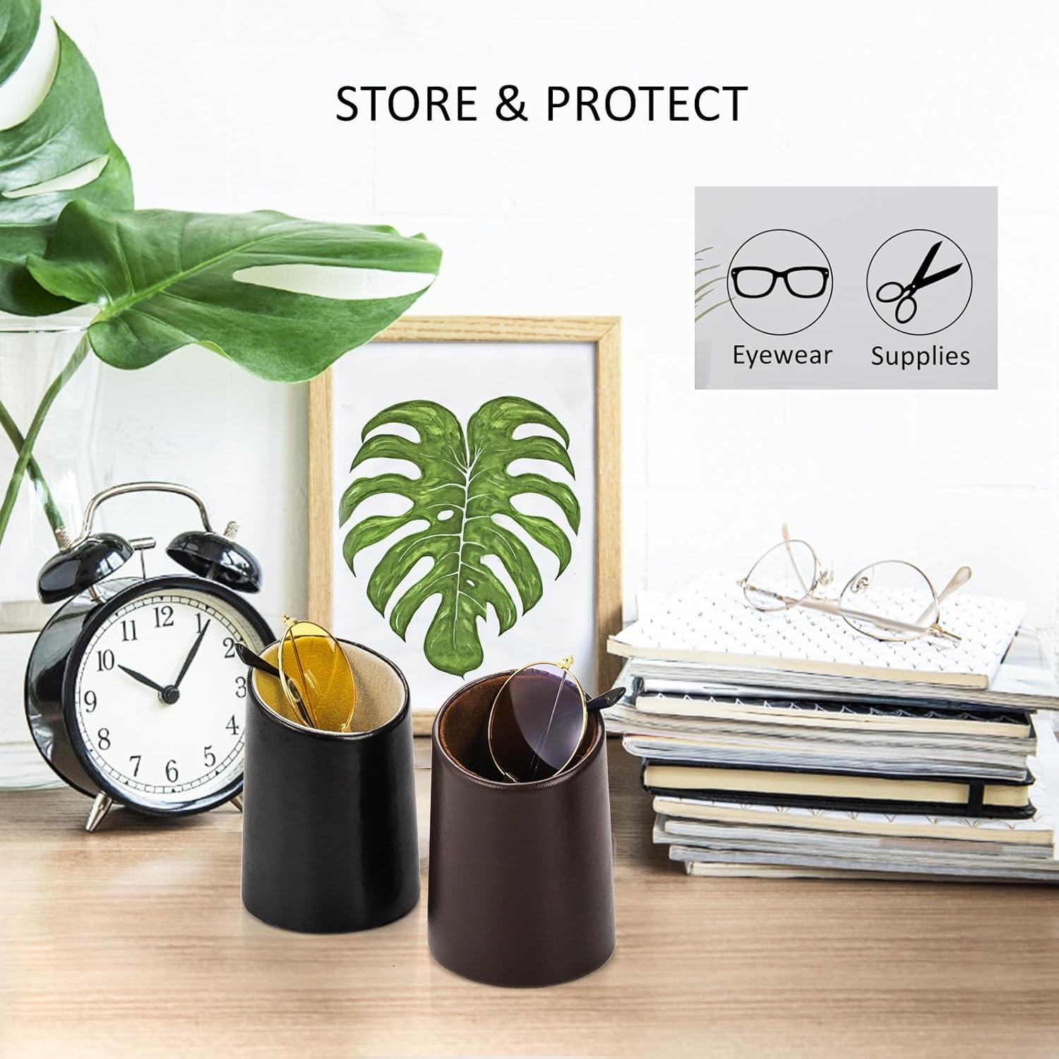 Soporte para Gafas ZOOFOX Pack de 4 Cuero PU Estilo Moderno