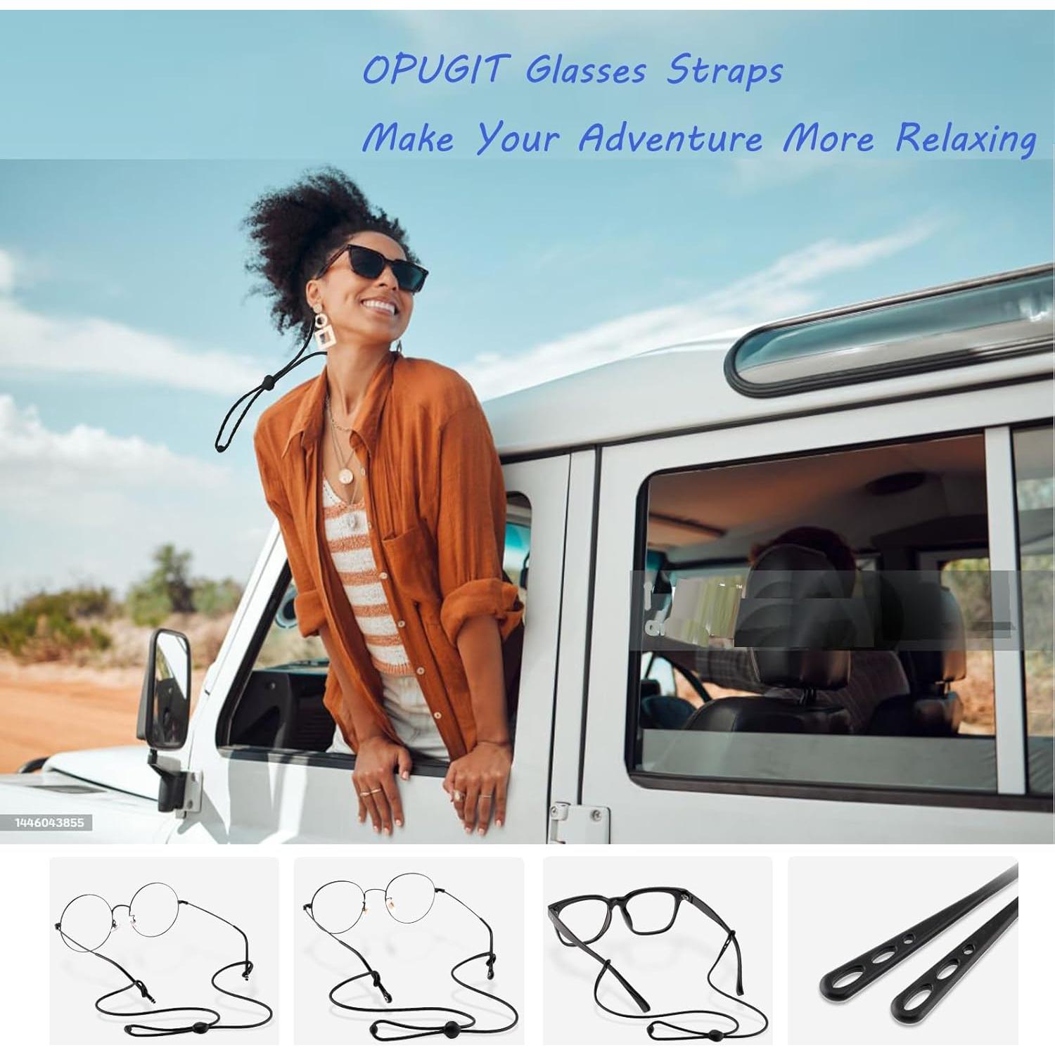 4 Correas Ajustables para Gafas OPUGIT - Silicona 52 cm