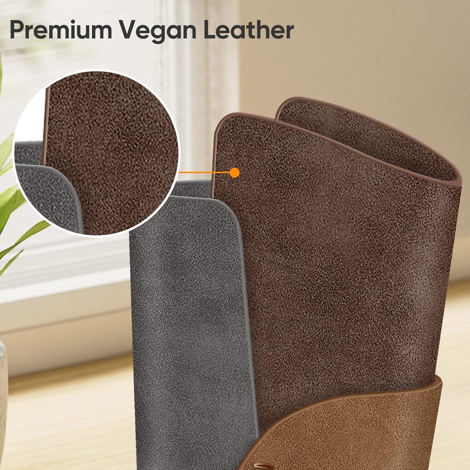 Soporte para Gafas Fintie - Estuche de Cuero Vegano Marrón