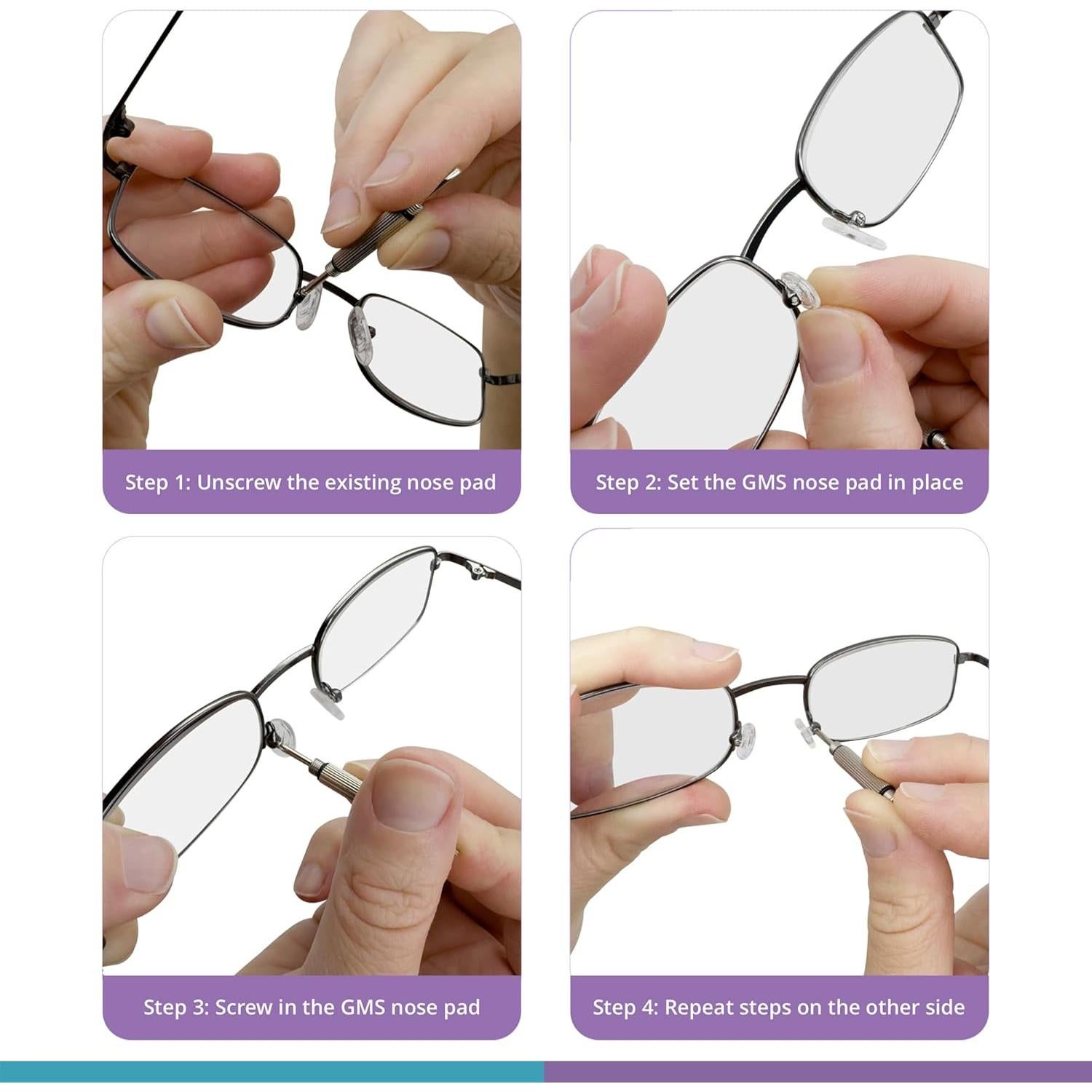 Kit de Reparación de Gafas GMS Optical con Tornillos y Almohadillas