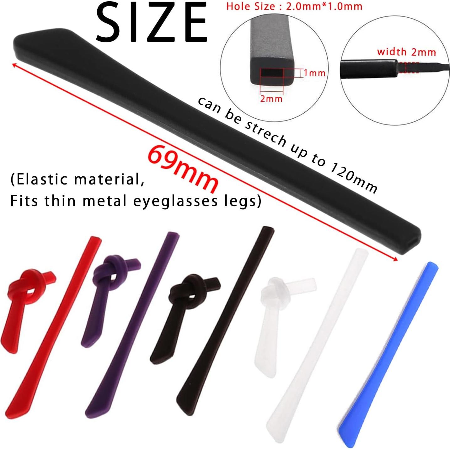 5 Pares Puntas Silicona Antideslizantes Gafas KECHIO