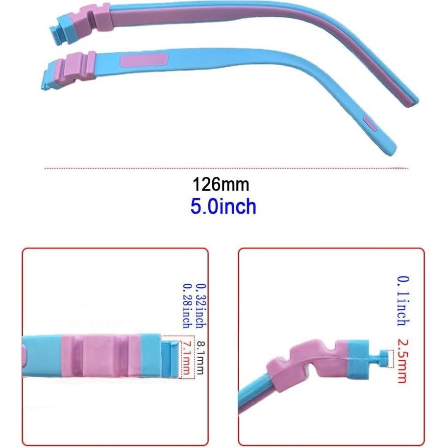 Pierna de Repuesto Gafas Clony Morado Silicona Antideslizante