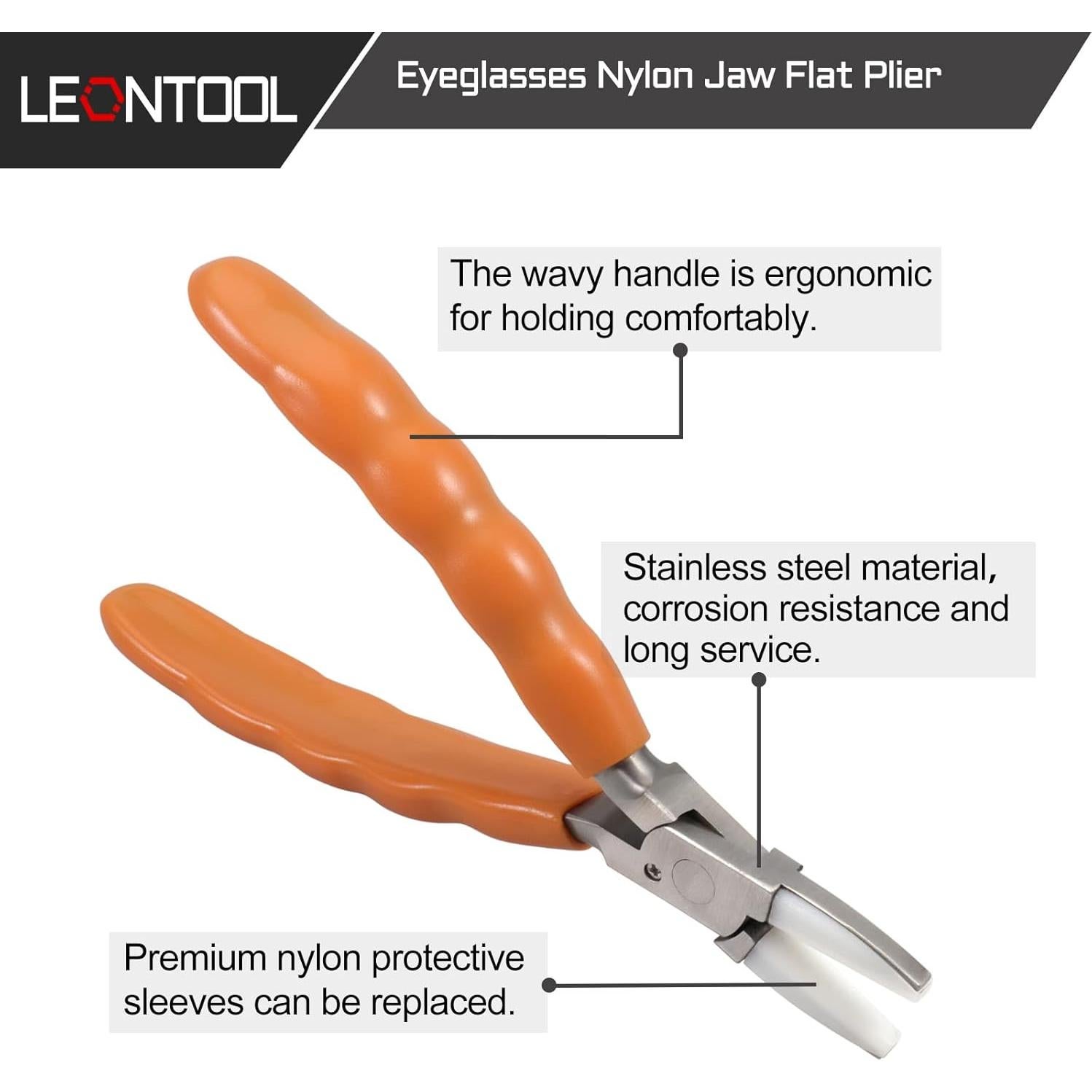 Alicates Planos LEONTOOL 15.24 cm Acero Inoxidable Ergonómico