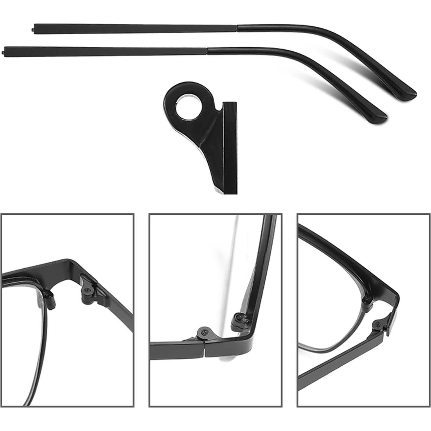 Brazos de Reemplazo Fendawn para Gafas 4 mm Negro