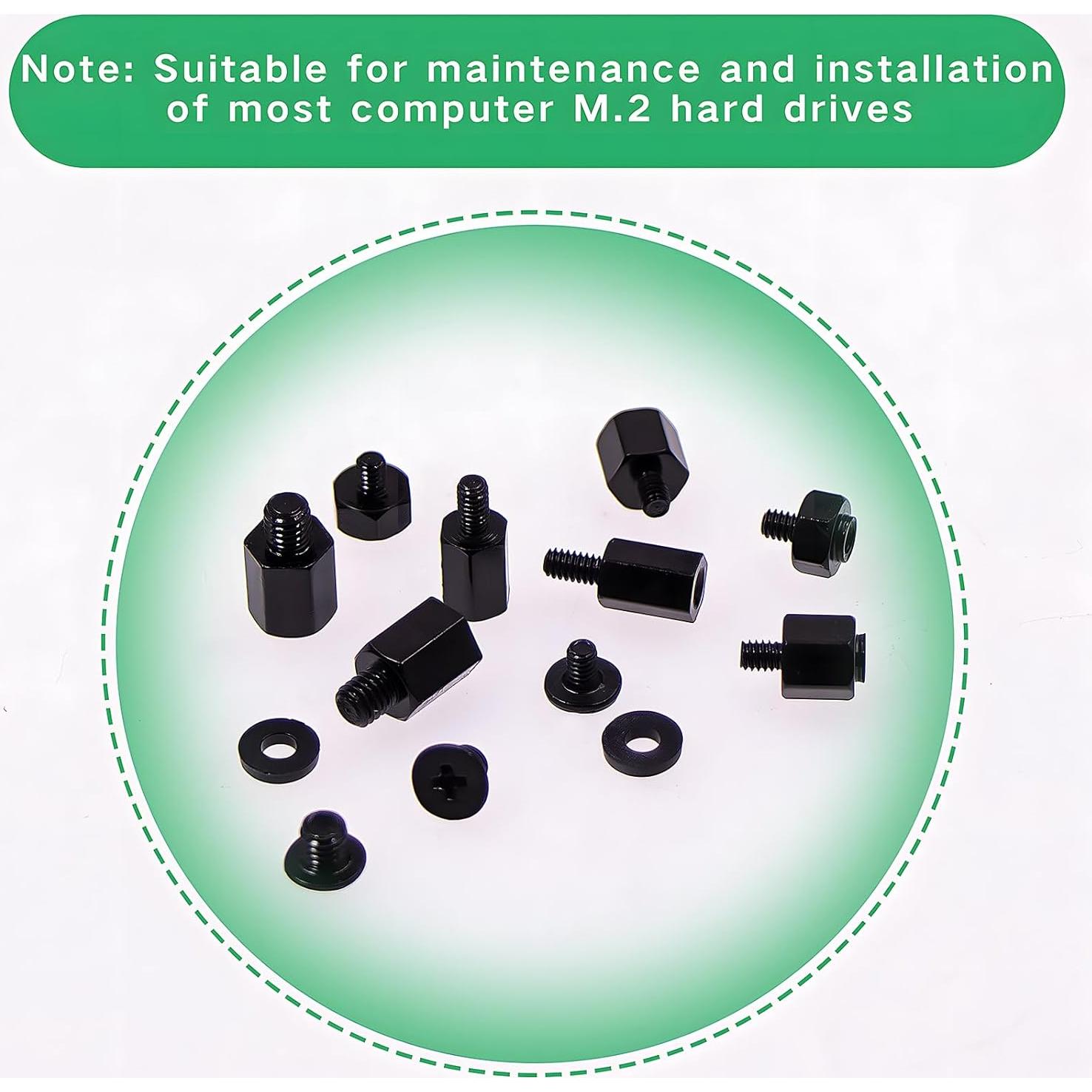 Kit de Tornillos M.2 200 Pcs Zmbroll para SSD NVMe