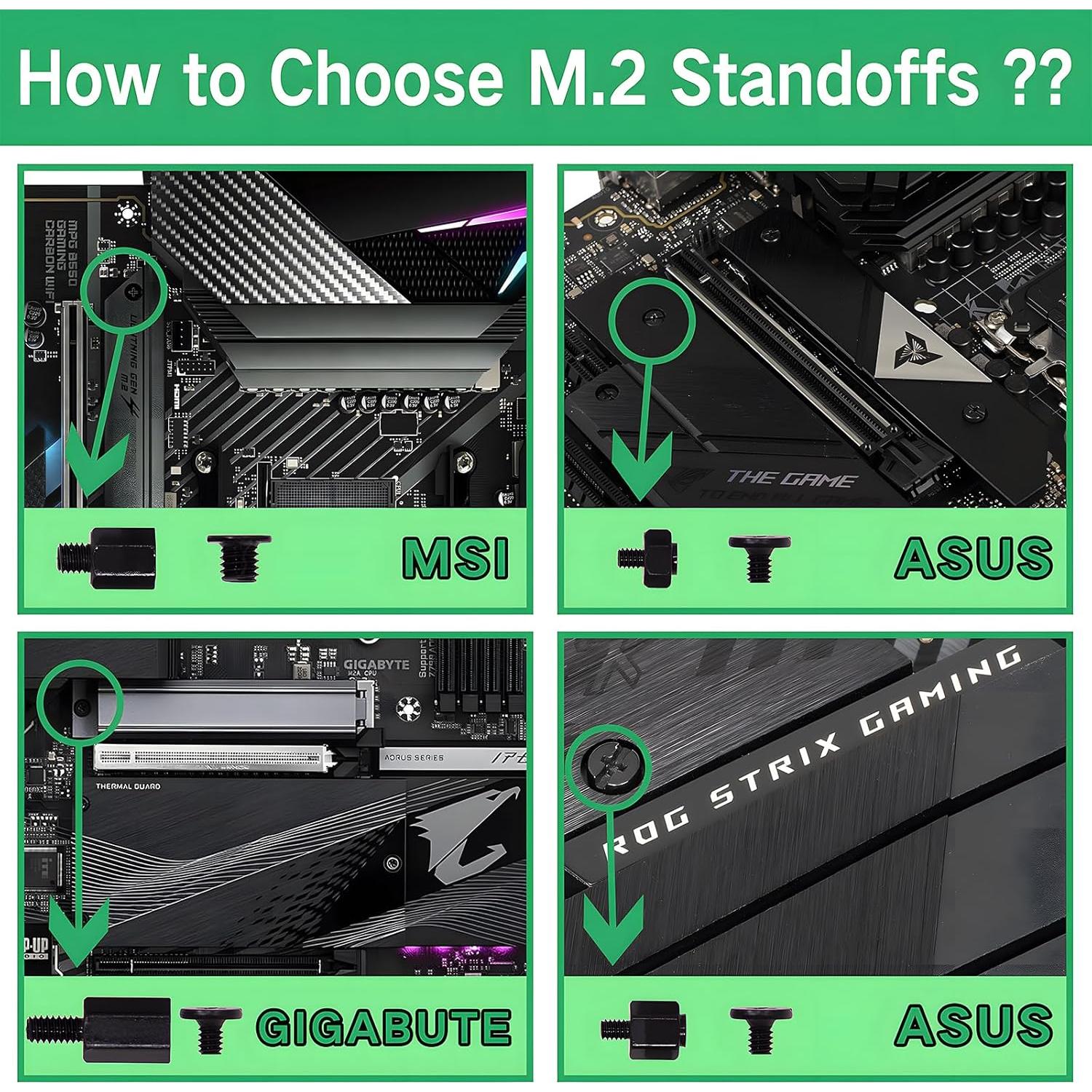 Kit de Tornillos M.2 200 Pcs Zmbroll para SSD NVMe