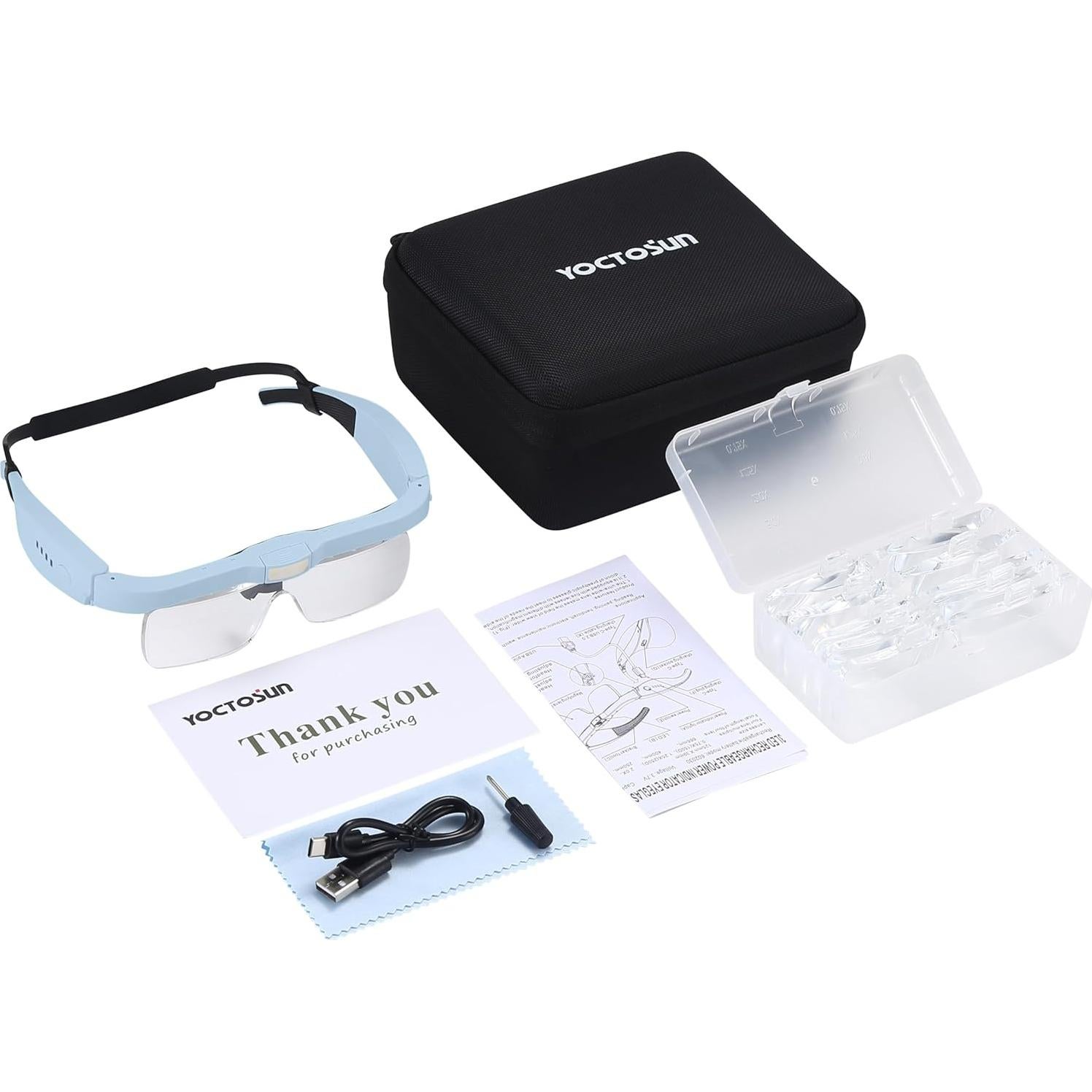 Lentes de Aumento YOCTOSUN con 3 Luces LED y Estuche