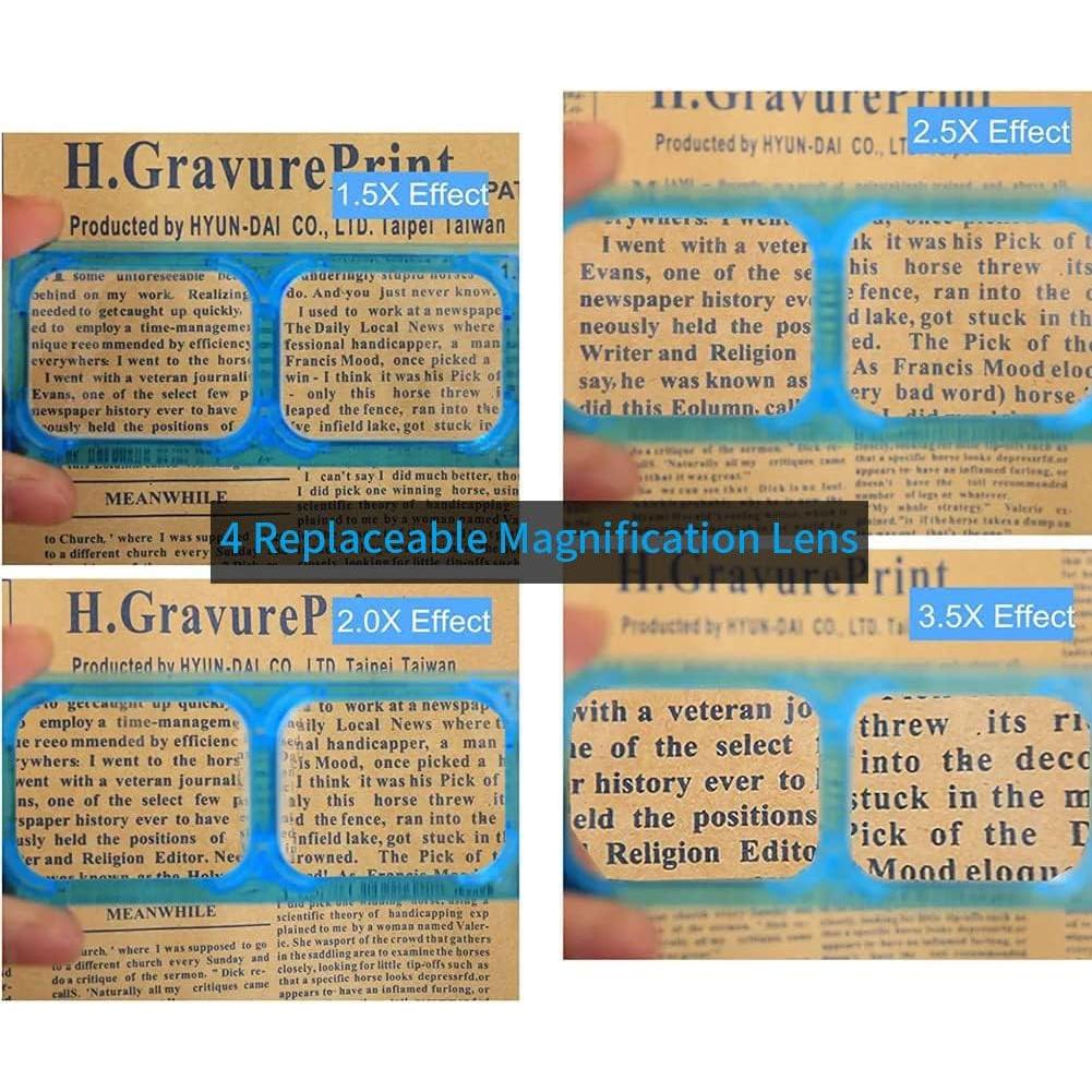 Lupa Beileshi Montada en Cabeza con Luz LED 1.5X a 3.5X