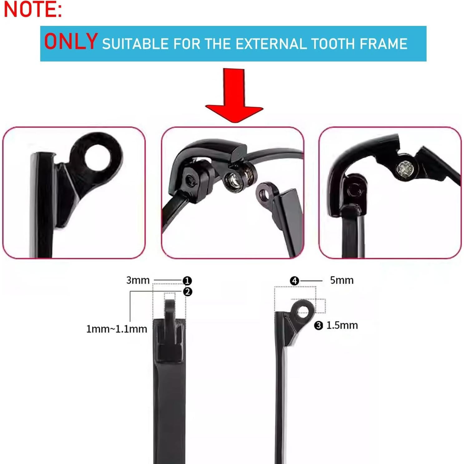 Templos de Gafas OPUGIT Reemplazo Metal 140mm Marrón