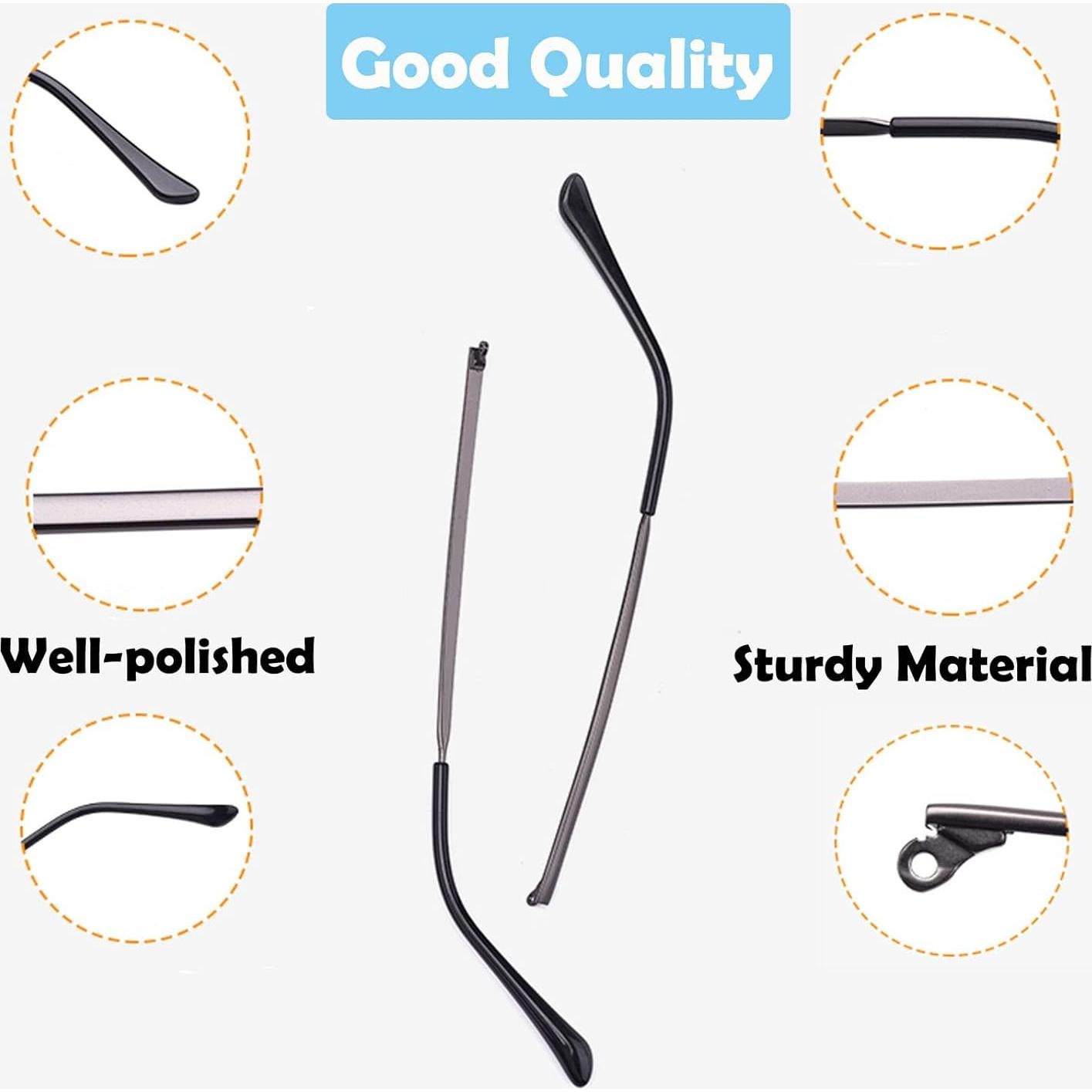 Templos de Gafas OPUGIT Reemplazo Metal 140mm Marrón